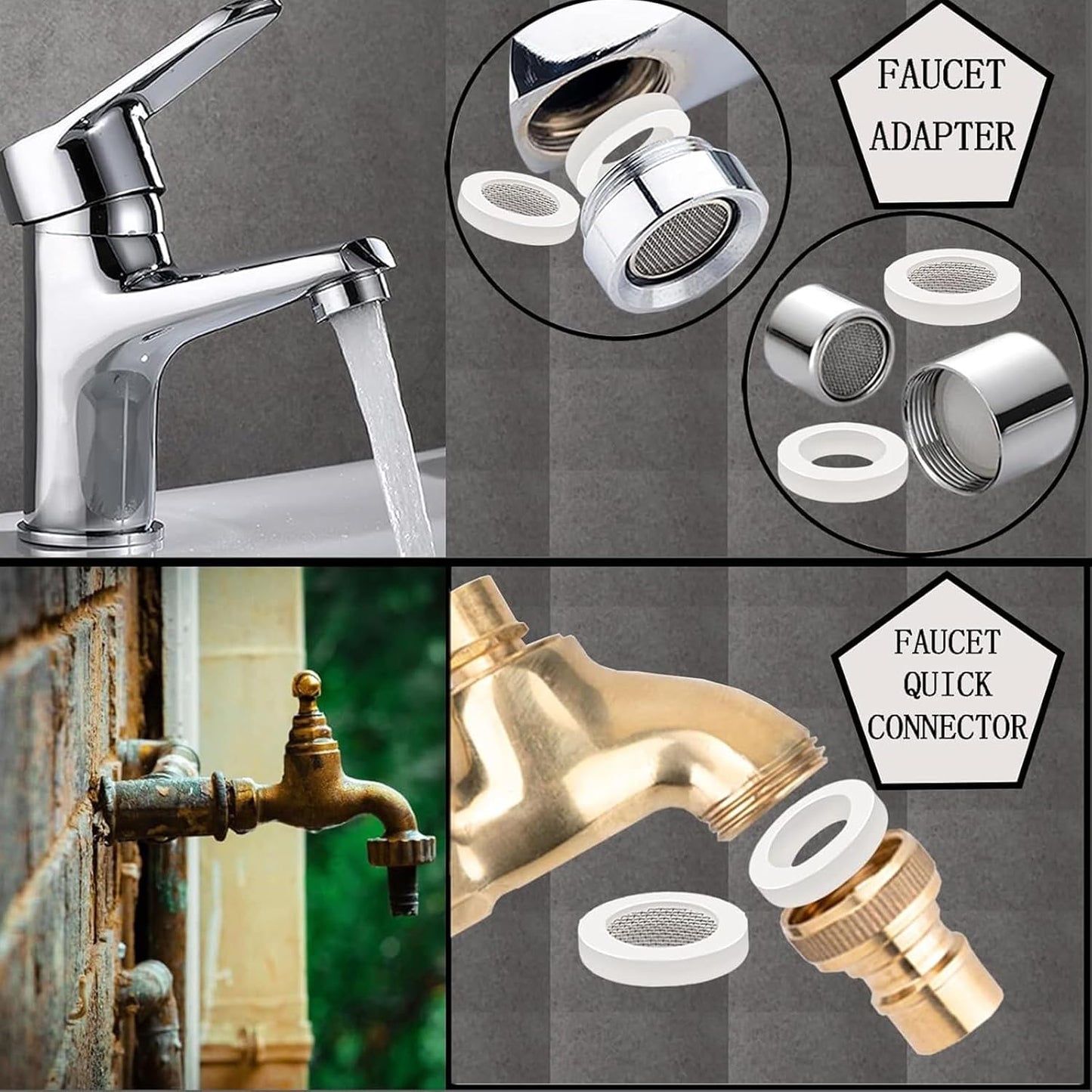 ZDBB 70 Pcs Plumbing Silicone Gasket and 1228 PCS Clear Food Grade Silicone O-Ring Kit for Assorted Shower Head Garden Hose High Temperature Hot Plumbing Pipes Fittings Seal Repair
