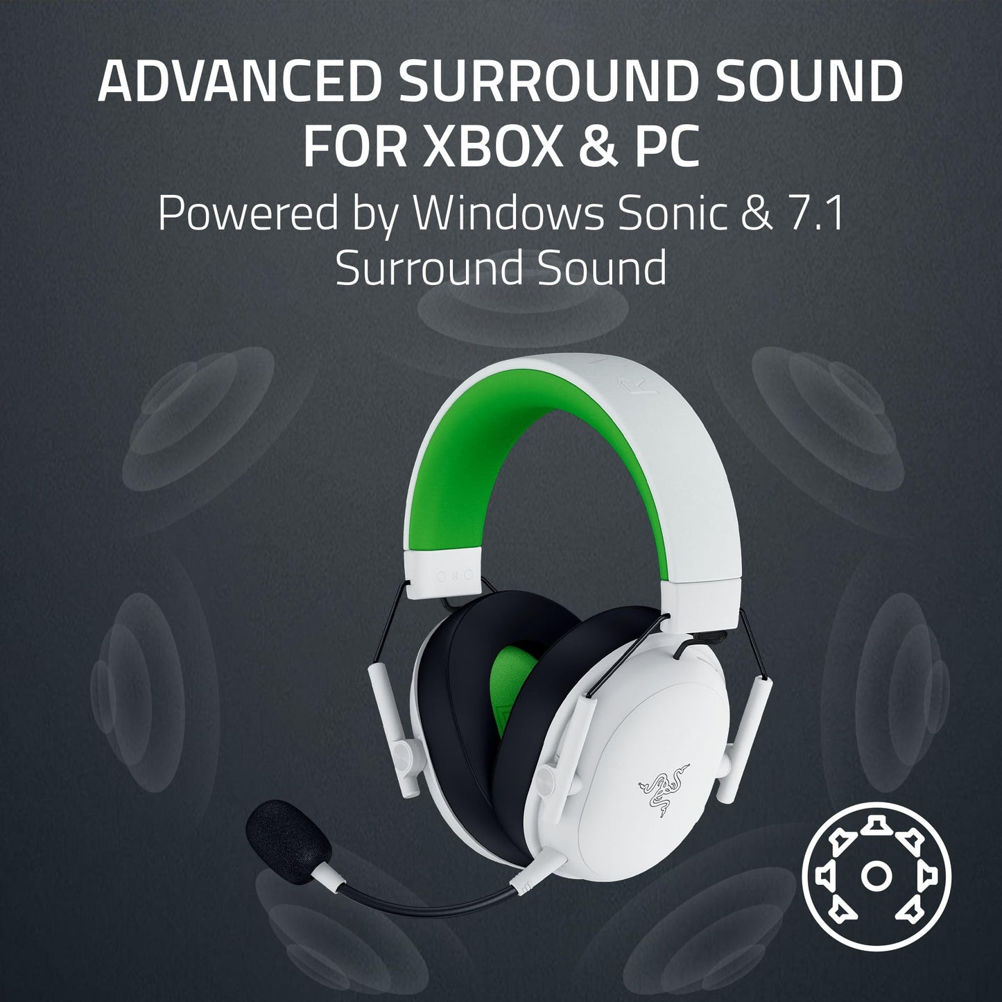 Razer BlackShark V3 X HyperSpeed Wireless Gaming Headset for PC: 50mm Drivers - Cardioid Mic - 2.4 GHz, Bluetooth, USB - Works with Mac, PS5, Nintendo Switch, Smartphone - 70 Hr Battery - Black
