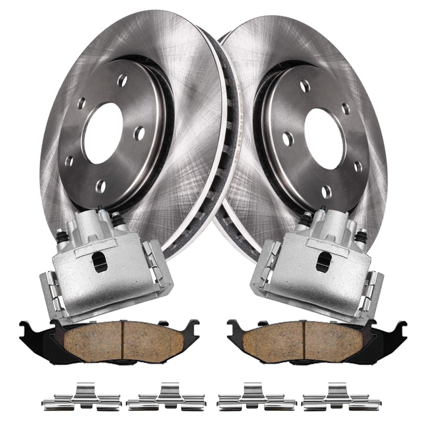 Detroit Axle - Kit de freno trasero para Dodge Grand Caravan Journey Chrysler Town & Country Frenos de repuesto Rotores y pastillas de freno de cerámica: Rotor de 12.91 pulgadas