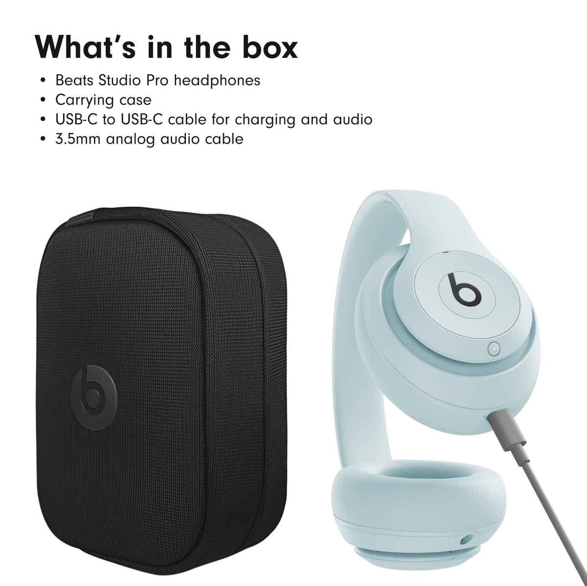 Beats Studio Pro Premium Wireless Over-Ear Headphones- Up to 40-Hour Battery Life, Active Noise Cancelling, Great for Travel & Commuting, USB-C Lossless Audio, Apple & Android Compatible -Black