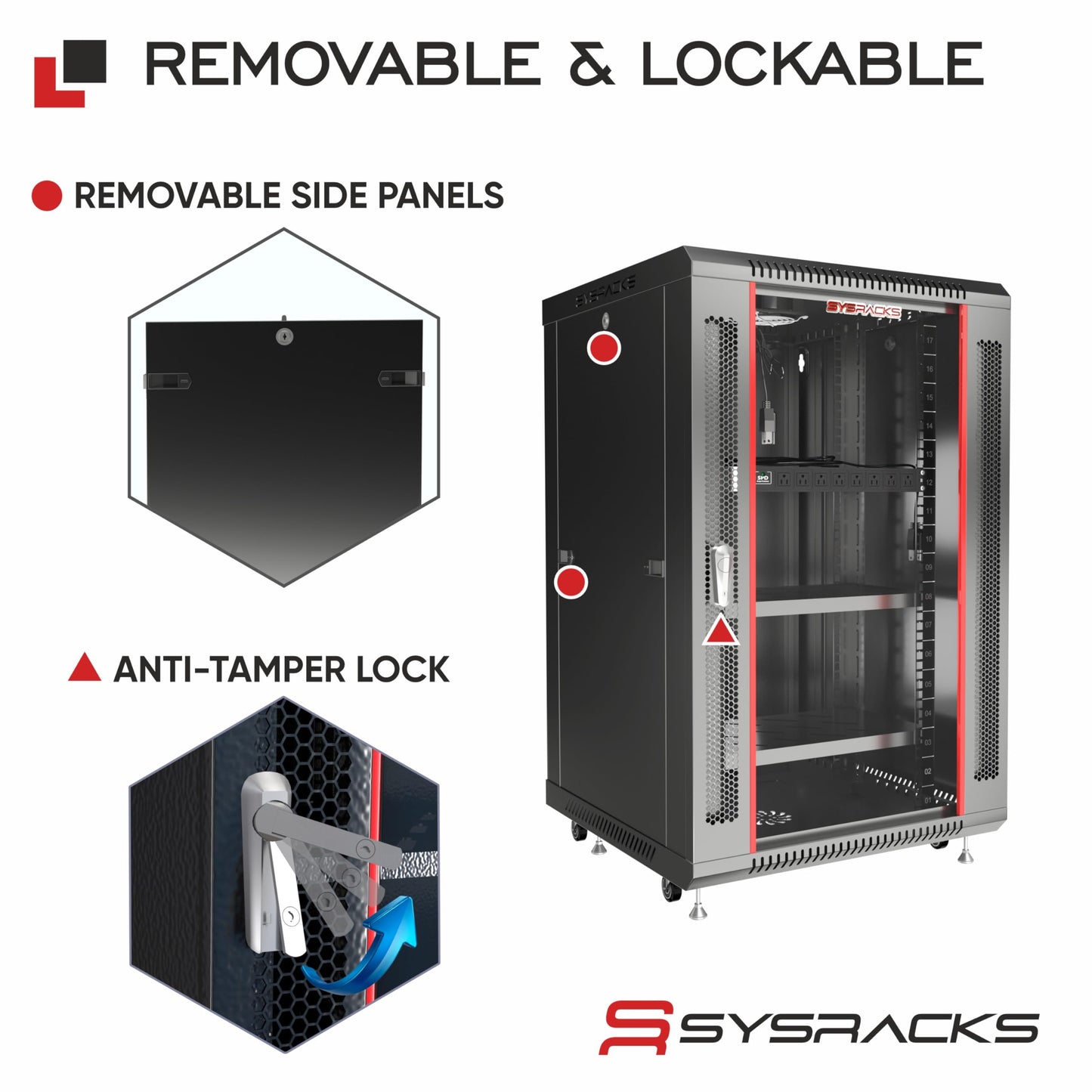 9U Wall Mount Server Rack Cabinet – 19" Network Rack Enclosure, 18" Deep Data Rack Cabinet with Fan, PDU & Shelf for IT Equipment, Switches and Patch Panel