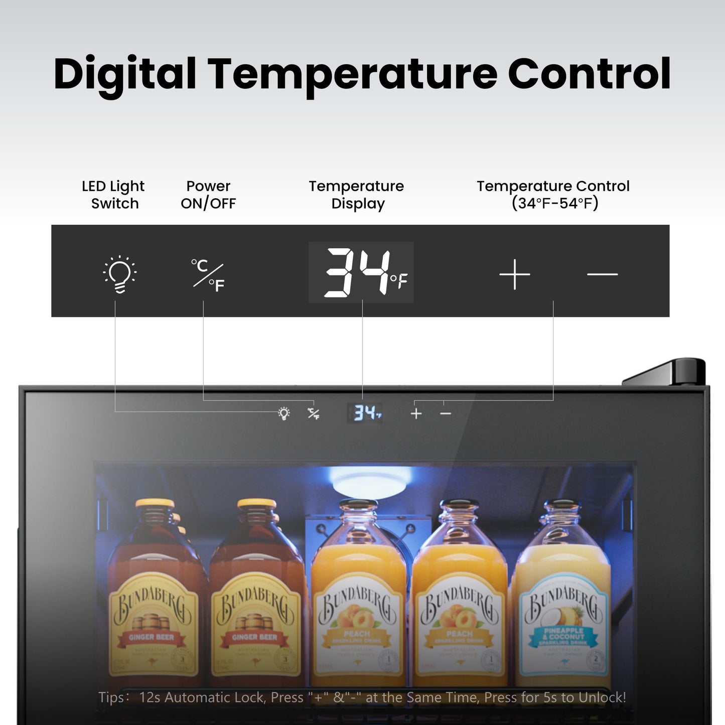Yeego Beverage Refrigerator Cooler, 155 Cans Mini Fridge with Glass Door Beverage Fridge with Adjustable Shelves for Soda Beer or Wine, Beverage Cooler with Digital Temperature Control for Home Office