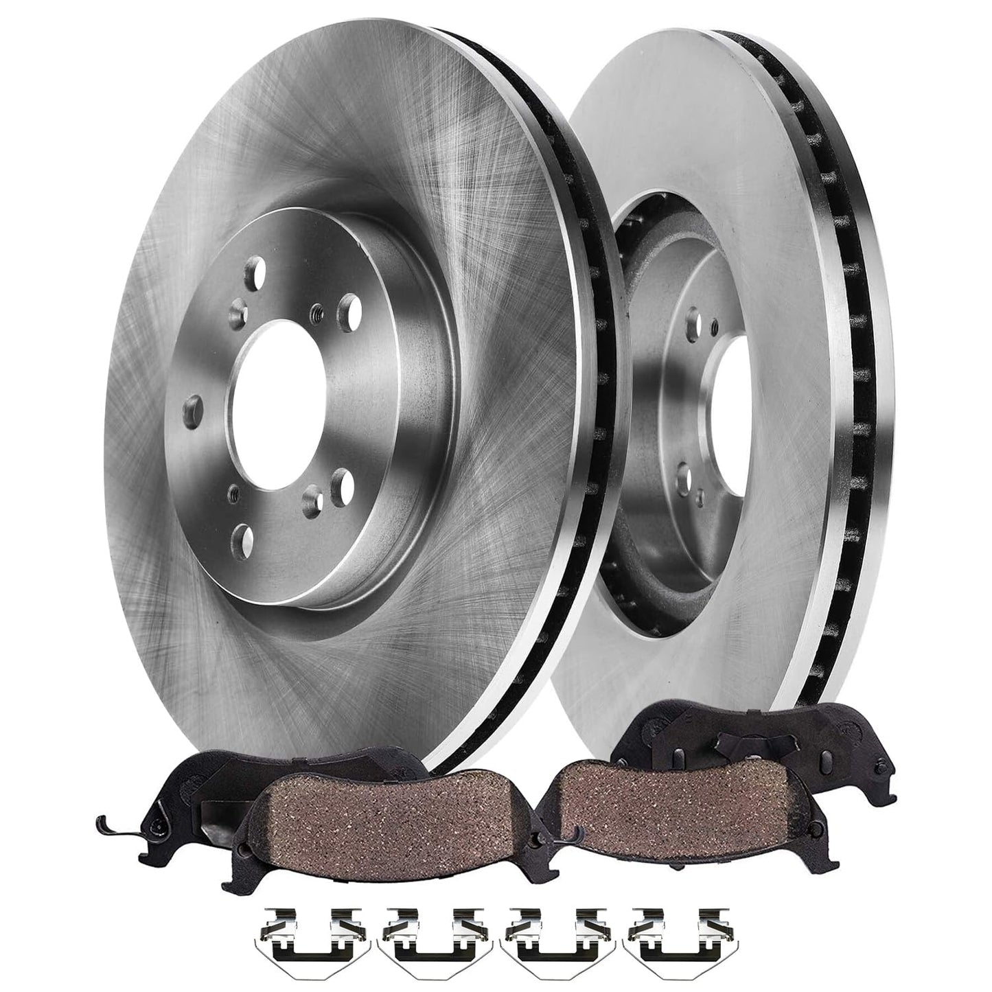 Detroit Axle - Front Brake Kit for Chevy 2012-2017 Sonic 2011-2015 Cruze 2016 Cruze Limited, Disc Brake Rotors Ceramic Brakes Pads Replacement 10.87" inch Front Rotor