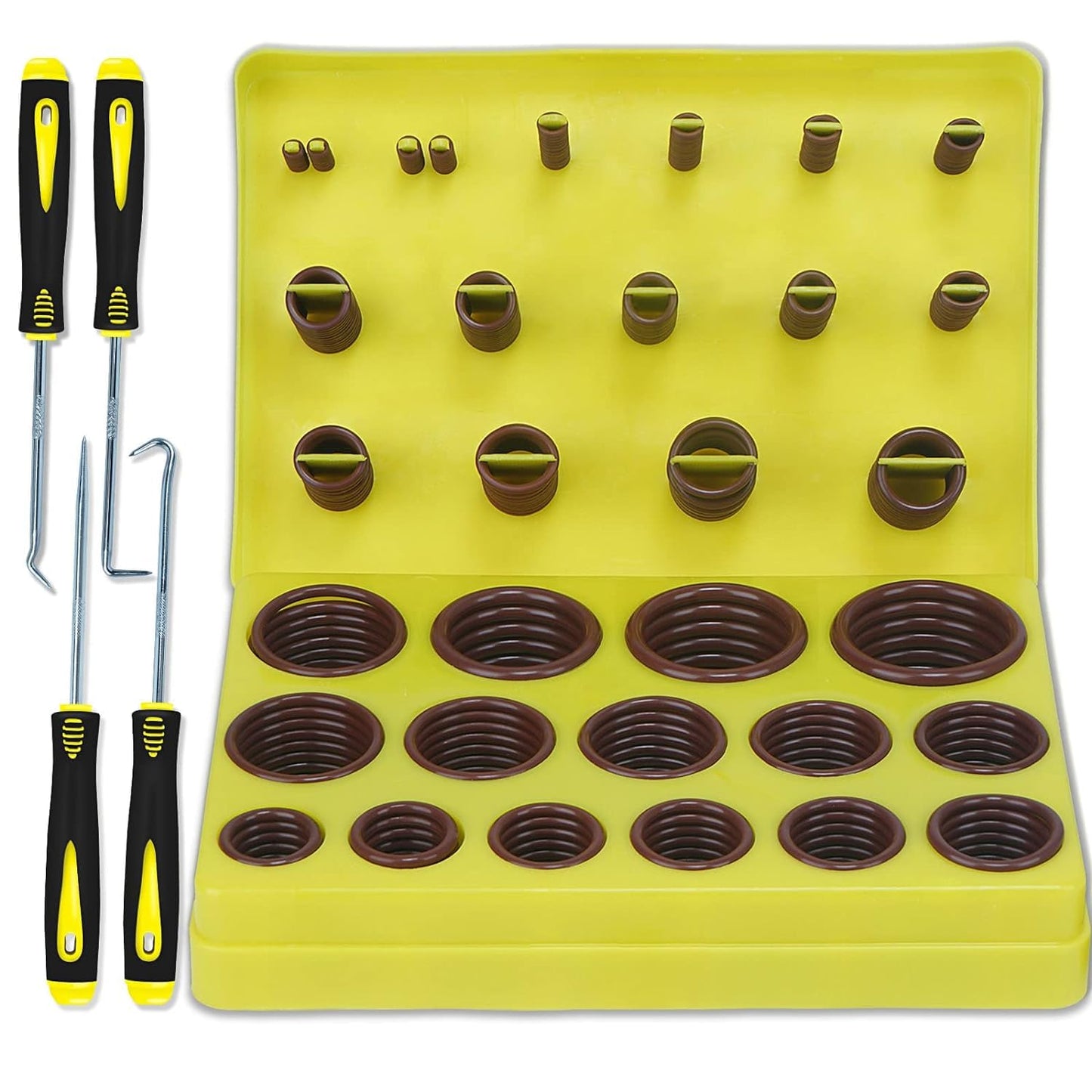 ZDBB 1010 Pcs Rubber O Rings Kit 22 Size Universal O-Ring Assortment Set for Automotive Faucet Pressure Washers Plumbing Sealing Repair,Air or Gas Connections,Resist Oil and Heat