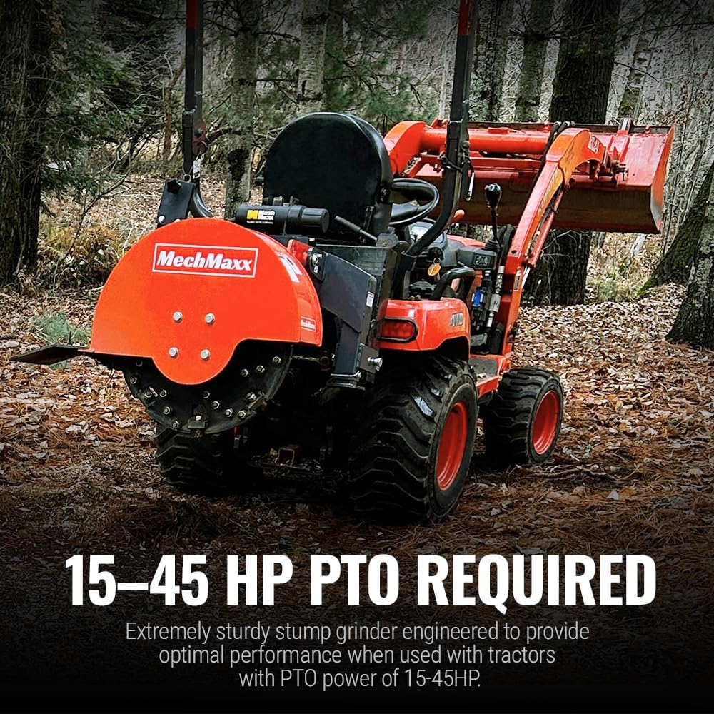 MechMaxx 24" Heavy Duty PTO Powered Stump Root Grinder