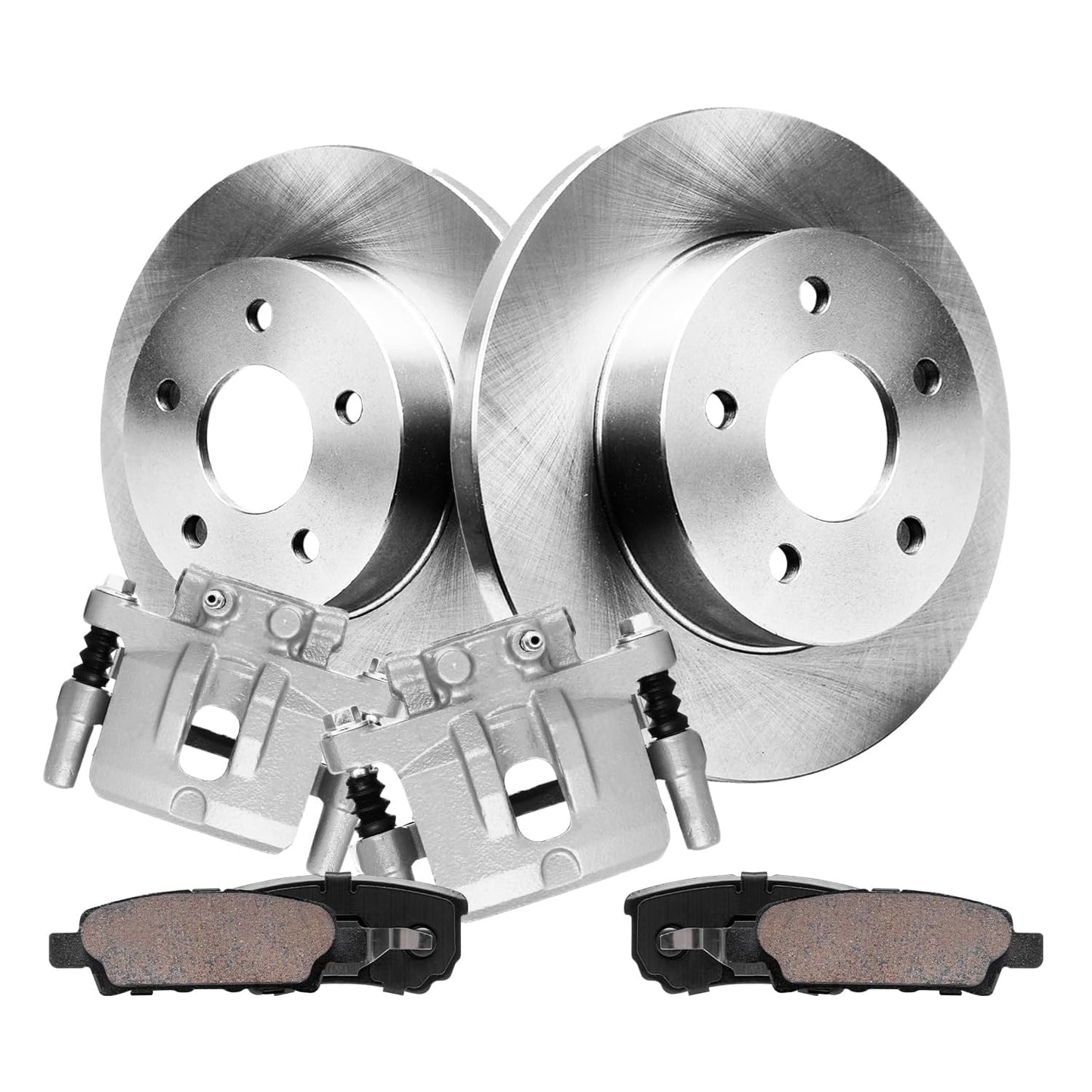Detroit Axle - Kit de freno trasero para Dodge Grand Caravan Journey Chrysler Town & Country Frenos de repuesto Rotores y pastillas de freno de cerámica: Rotor de 12.91 pulgadas