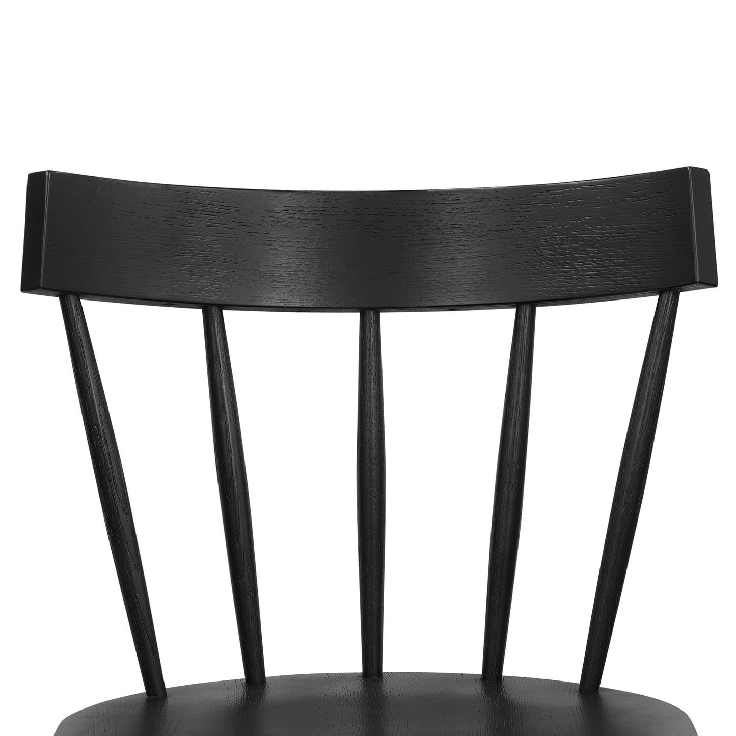 POLY & BARK HAVA Dining Chair,Oak, Black