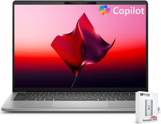 Dell Copilot + Inspiron 14 PC 5441 AI Laptop, 14 inch FHD+ (1920x1200) Display, Snapdragon X Plus, 16GB LPDDR5X RAM, 1TB SSD, Qualcomm Adreno, Backlit KB, Windows 11 Home, W/128GB PSD