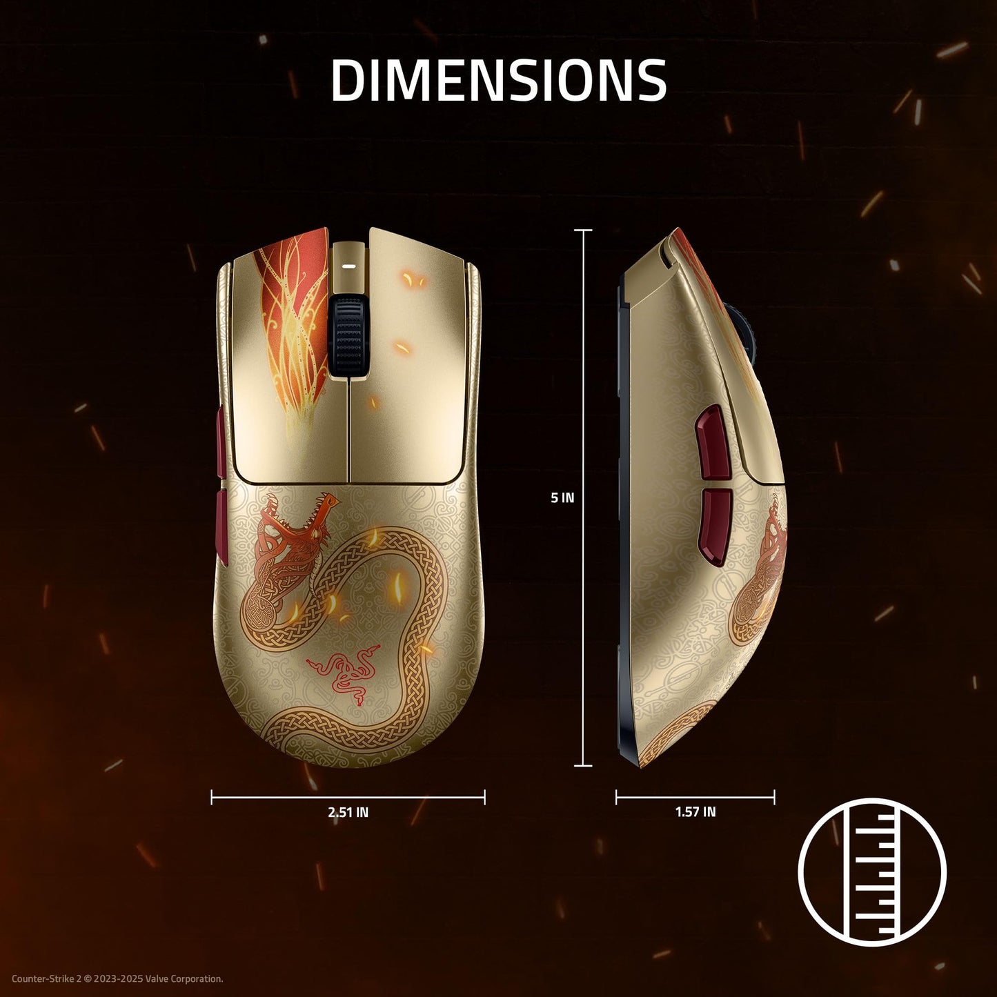 Razer Viper V3 Pro Wireless Esports Gaming Mouse: Symmetrical - 54g Lightweight - 8K Polling - 35K DPI Optical Sensor - Gen3 Optical Switches - 8 Programmable Buttons - 95 Hr Battery - Black