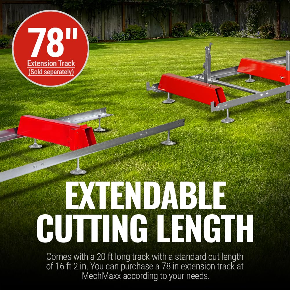 MechMaxx 22" Portable Sawmill, 13' Track Length, 18" Board Width, SM-22