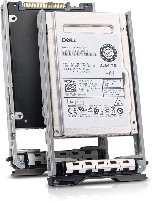 Dell 3.84TB SAS 12Gb/s TLC 2.5in Enterprise PowerEdge Read-Intensive SSD for: R630, R730, R730xd, R830, R930, R620, R720, R720xd, R520, R420 0N85XX G13 (Renewed)