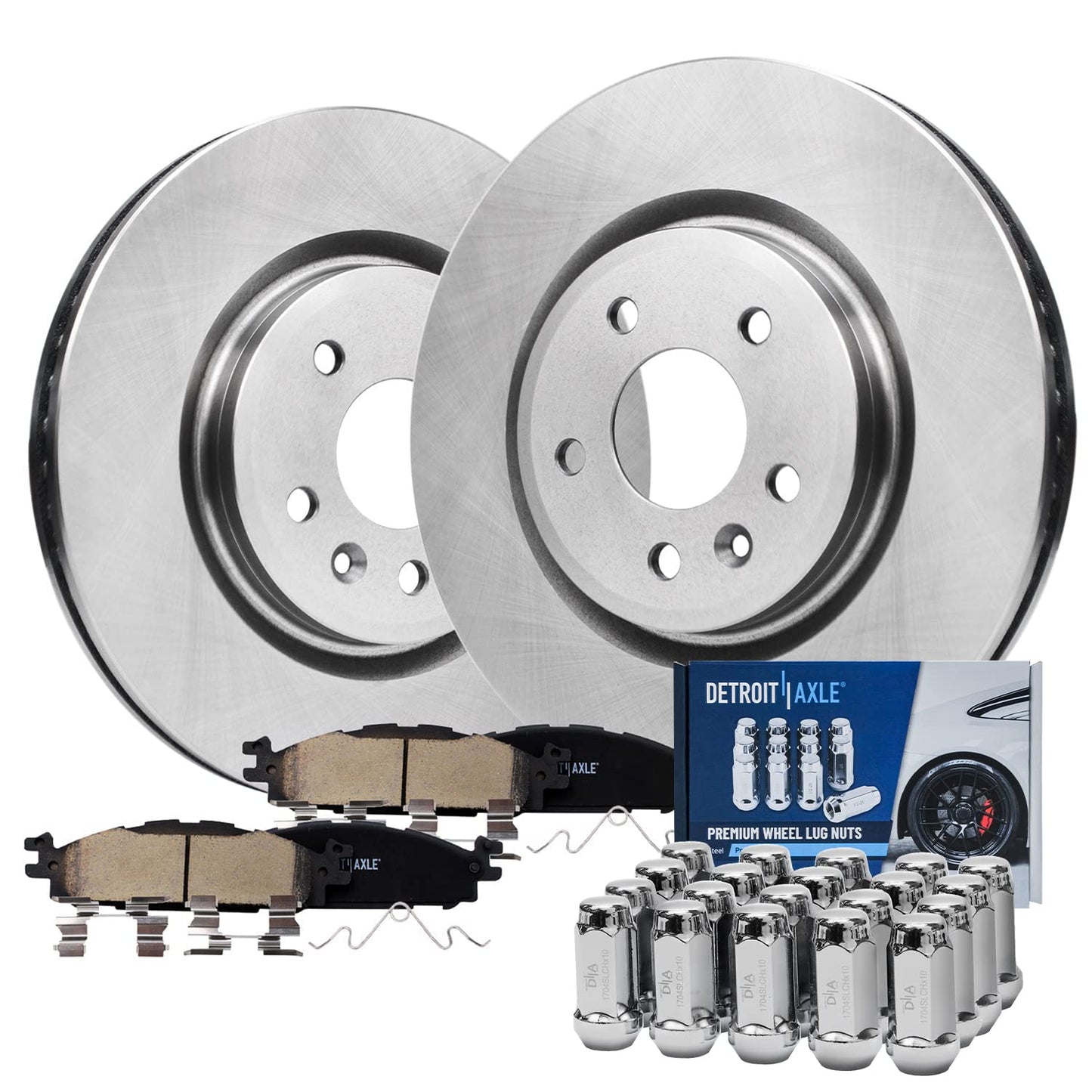 Detroit Axle - Kit de freno trasero para Dodge Grand Caravan Journey Chrysler Town & Country Frenos de repuesto Rotores y pastillas de freno de cerámica: Rotor de 12.91 pulgadas