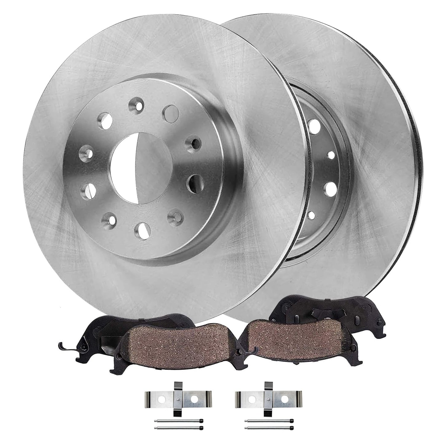 Detroit Axle - Front Brake Kit for Chevy 2012-2017 Sonic 2011-2015 Cruze 2016 Cruze Limited, Disc Brake Rotors Ceramic Brakes Pads Replacement 10.87" inch Front Rotor