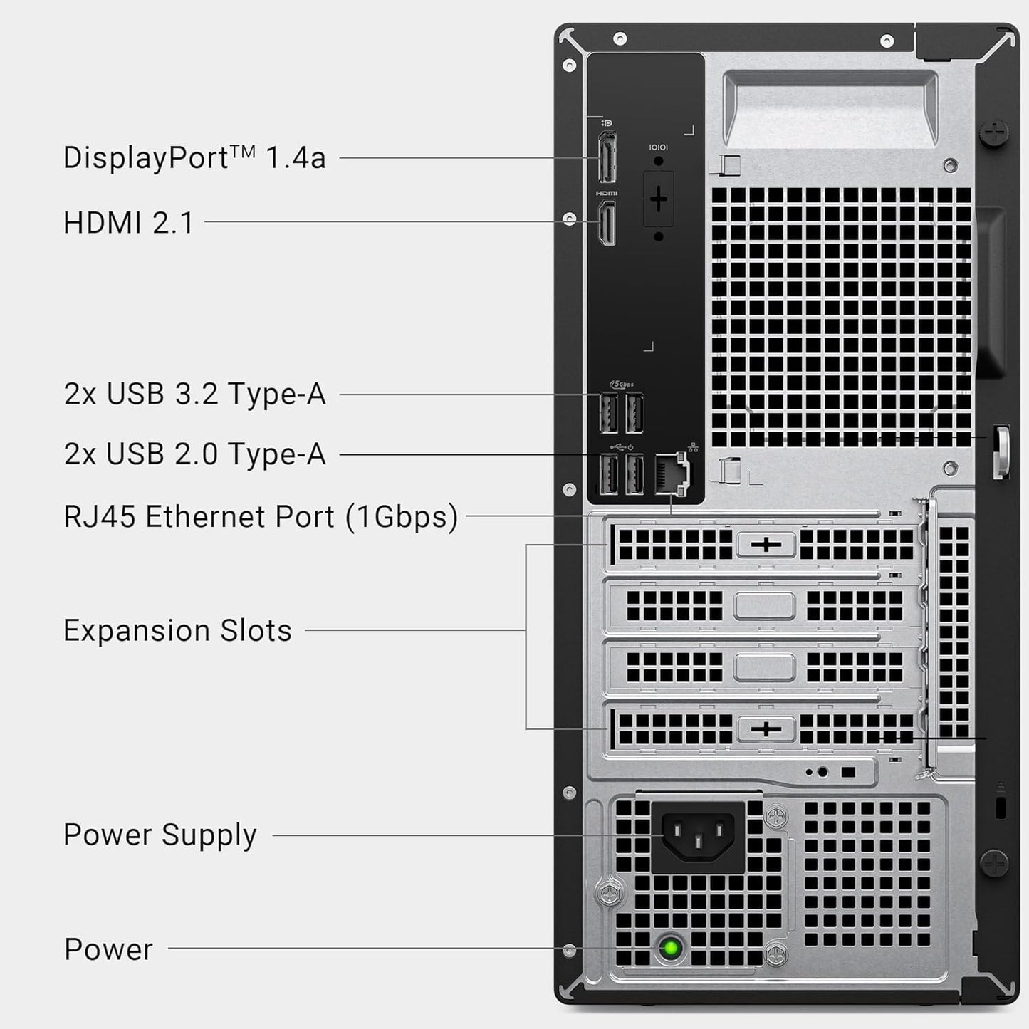 Dell 2025 ECT1250 Business Desktop - Intel Ultra 5-225, (10 Core Processor 10 Threads), 16GB DDR5 Memory, 512GB PCIe SSD, Ultra-Quiet Design, Dual 4K Monitor Support, Keyboard and Mouse, Windows 11