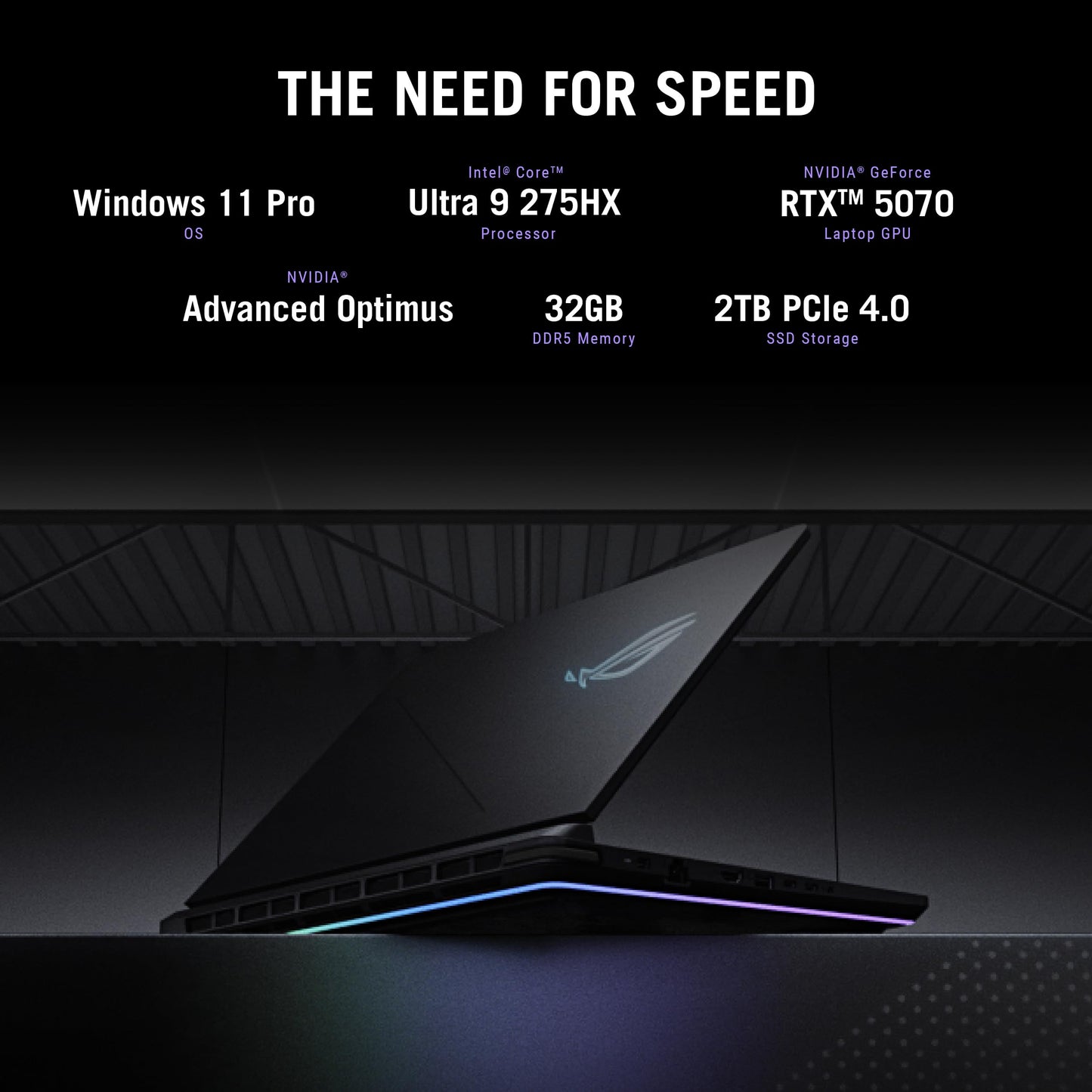 ASUS ROG Strix G16 (2025) Gaming Laptop, 16” ROG Nebula Display 16:10 2.5K 240Hz/3ms, NVIDIA® GeForce RTX™ 5070 Laptop GPU, Intel® Core™ Ultra 9 275HX, 32GB DDR5, 2TB Gen 4 SSD, Wi-Fi 7, Win 11 Pro