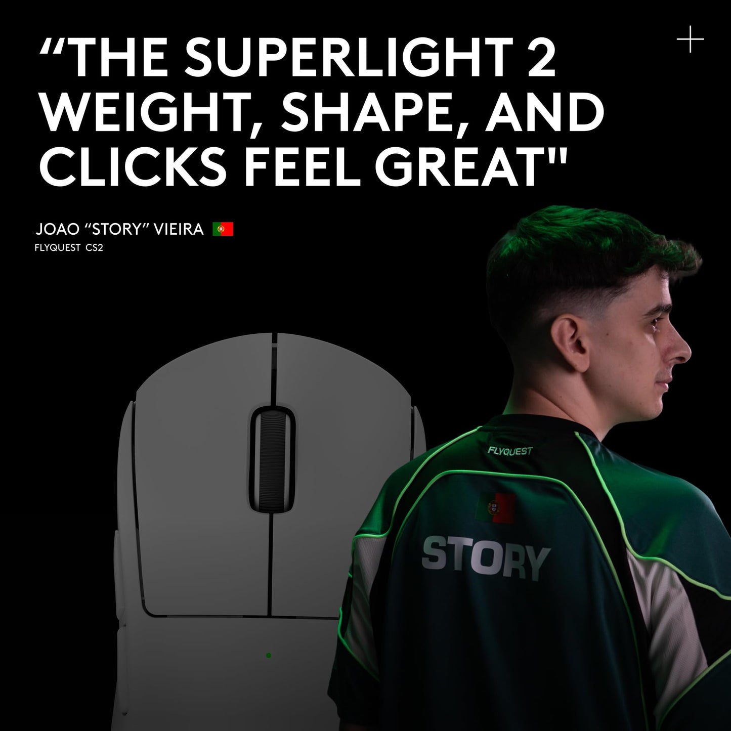 Logitech G PRO X Superlight 2 Wireless Gaming Mouse - Black | 60g, Symmetrical Shape, <8 kHz Polling, 44K DPI, PowerPlay Wireless Charging Supported, USB-C, 5 Buttons, For PC/Mac