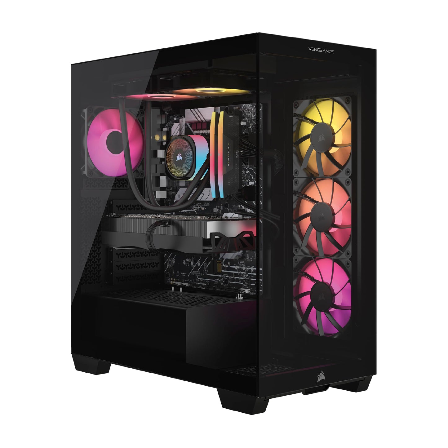 Corsair Vengeance i7500 Gaming PC – Liquid Cooled Intel Core i9-14900KF CPU – NVIDIA GeForce RTX 5080 GPU – 32GB Vengeance RGB DDR5 Memory – 2TB M.2 SSD – Black