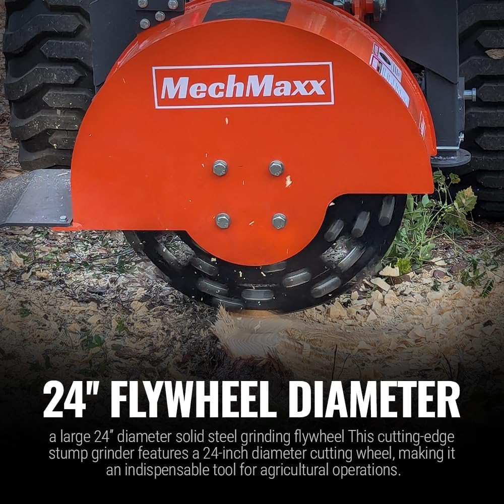 MechMaxx 24" Heavy Duty PTO Powered Stump Root Grinder