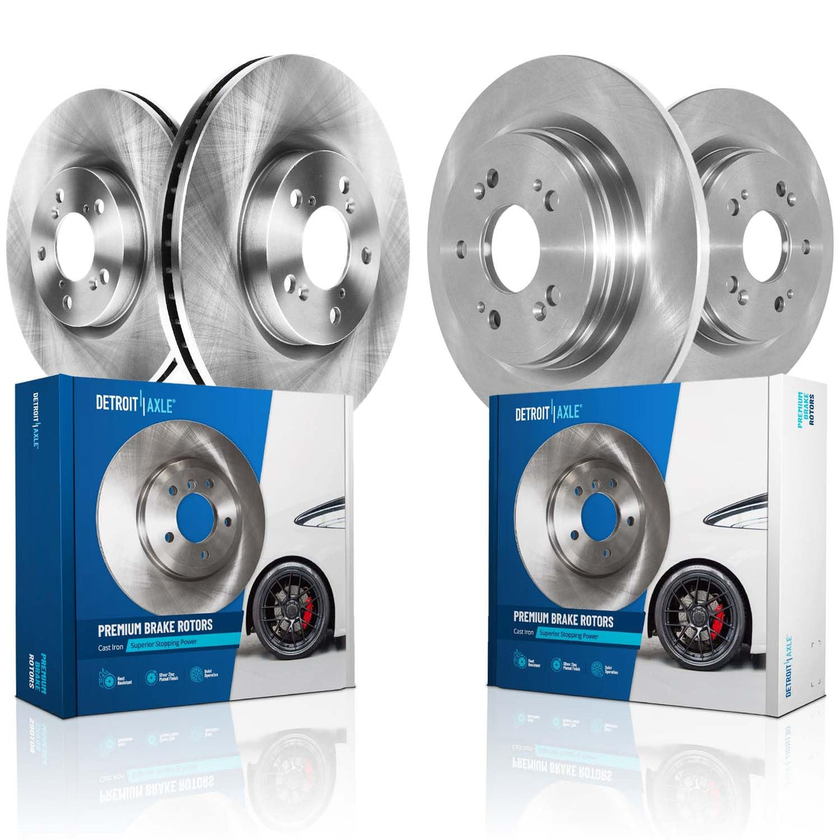 Detroit Axle - Front Brake Rotors for Chevrolet GMC Silverado Sierra