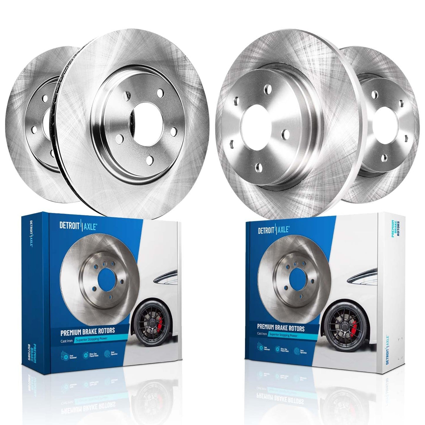 Detroit Axle - Brake Kit for 2013-2025 Nissan Altima Disc Brake Rotors Ceramic Brakes Pads 2014 2015 2016 2017 2018 2019 2020 2021 2022 2023 2024 Replacement: 11.65" inch Front 11.46" inch Rear Rotor