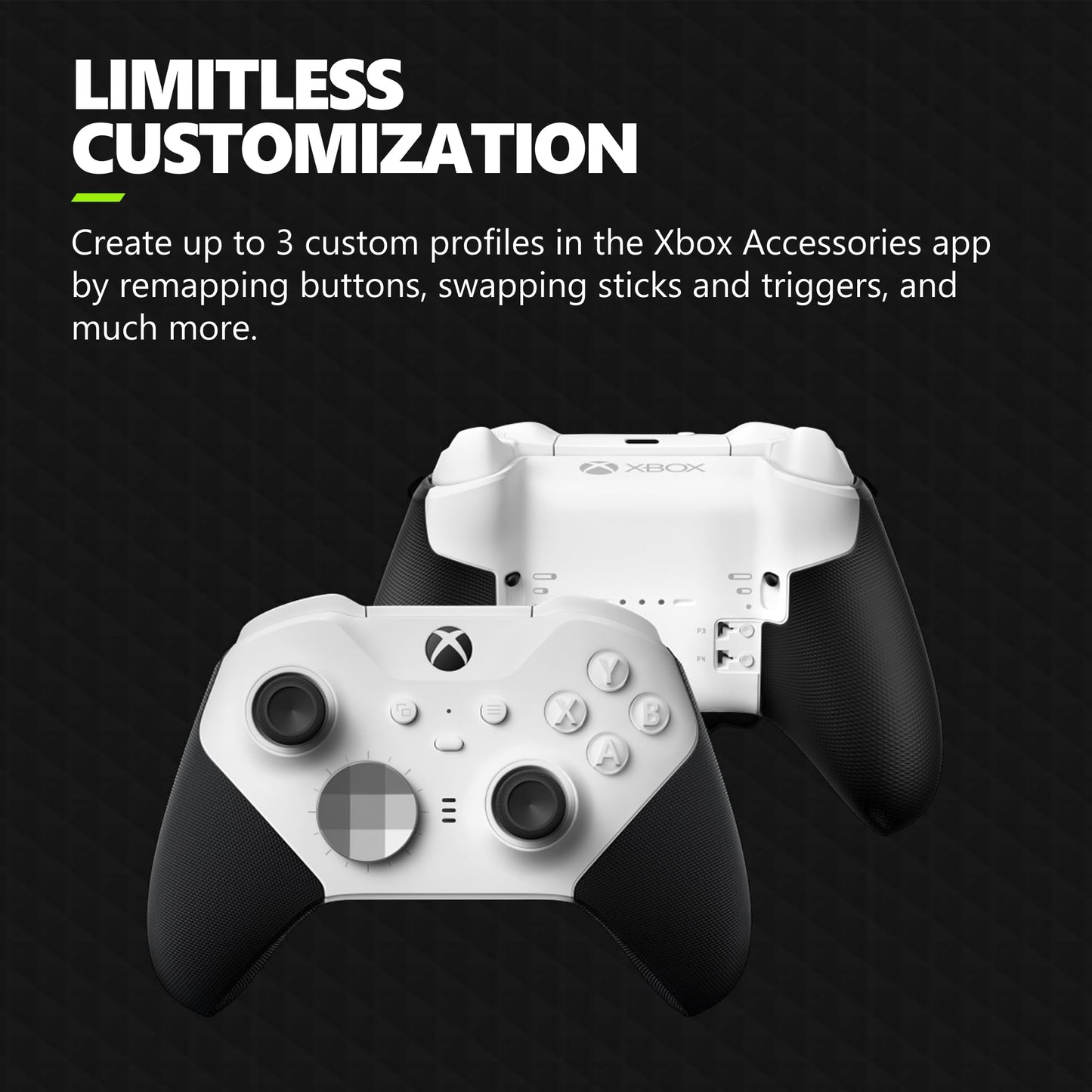 Xbox Wireless Gaming Controller | Elite Series 2 | Black | Console, PC, and Android | Adjustable Thumbsticks | Trigger Locks