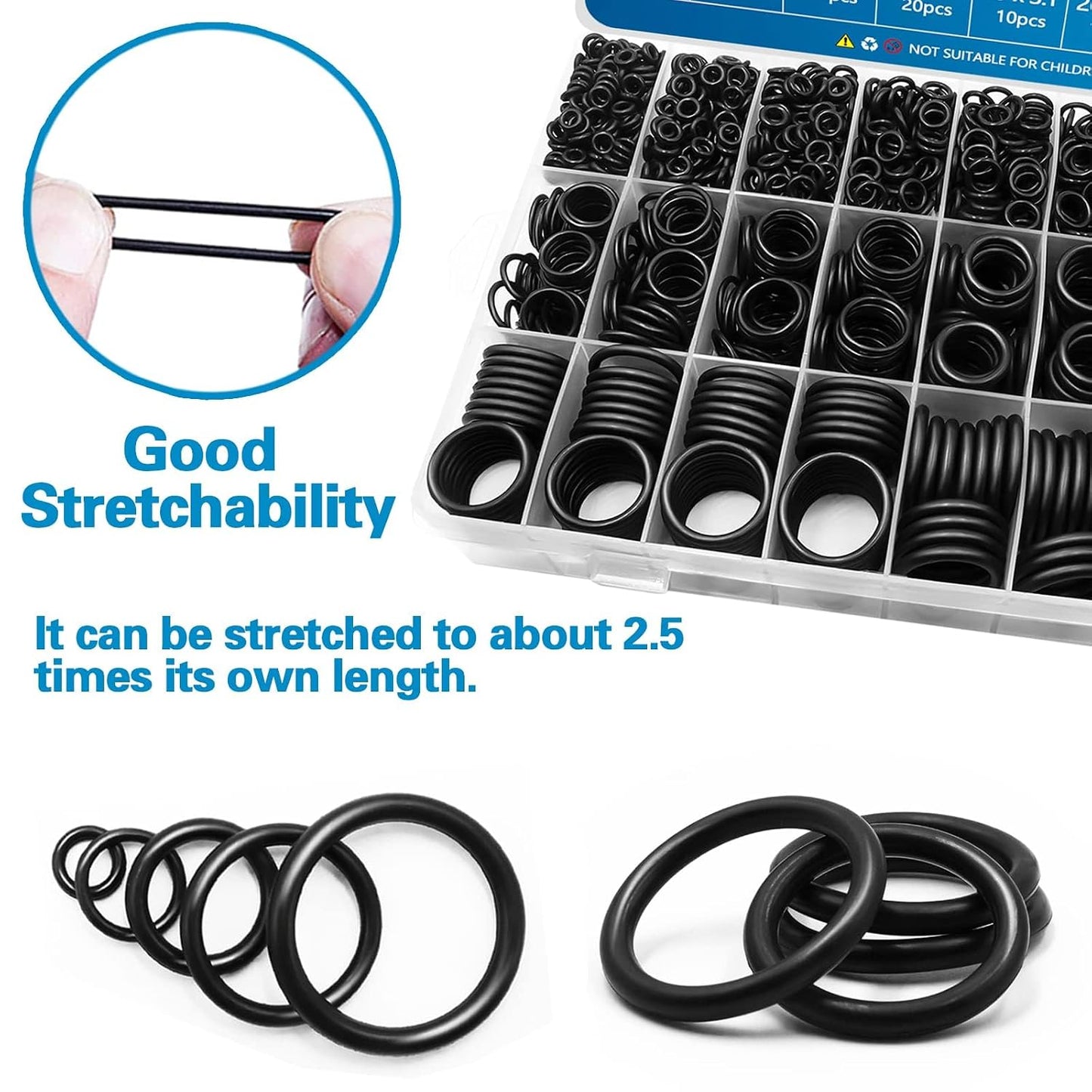 ZDBB 135Pcs 16 Size Plumbing Rubber Washers and 1120 Pcs 24 Size O Rings Assortment Kit