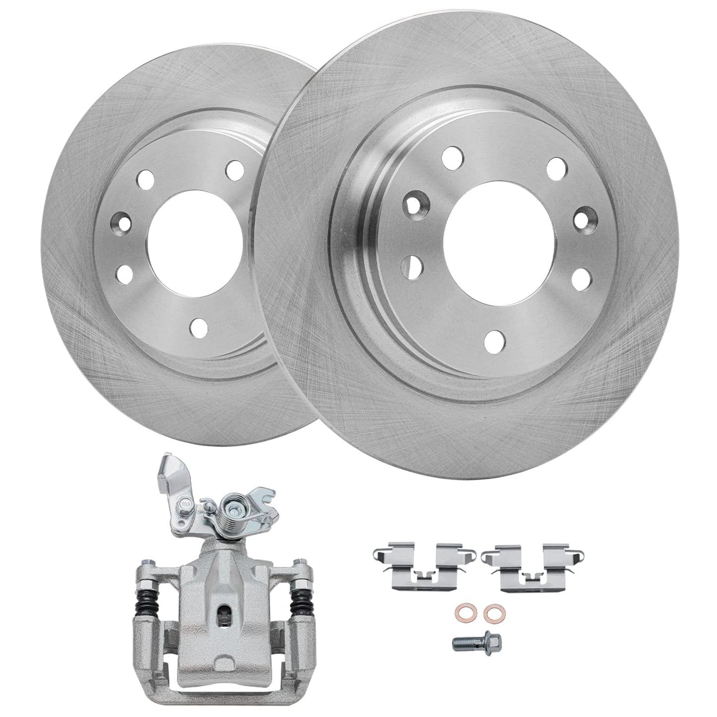 Detroit Axle - Front Brake Kit for 07-17 Toyota Lexus Camry ES350, 08-18 Avalon ES300h, 2008 2009 2010 2011 2012 2013 2014 2015 2016 2017 2018 Replacement Brakes Rotors Ceramic Brake Pads