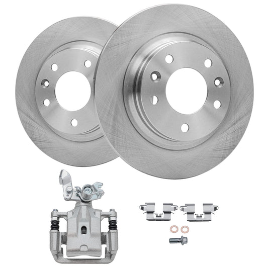Detroit Axle - Front Brake Kit for 07-17 Toyota Lexus Camry ES350, 08-18 Avalon ES300h, 2008 2009 2010 2011 2012 2013 2014 2015 2016 2017 2018 Replacement Brakes Rotors Ceramic Brake Pads