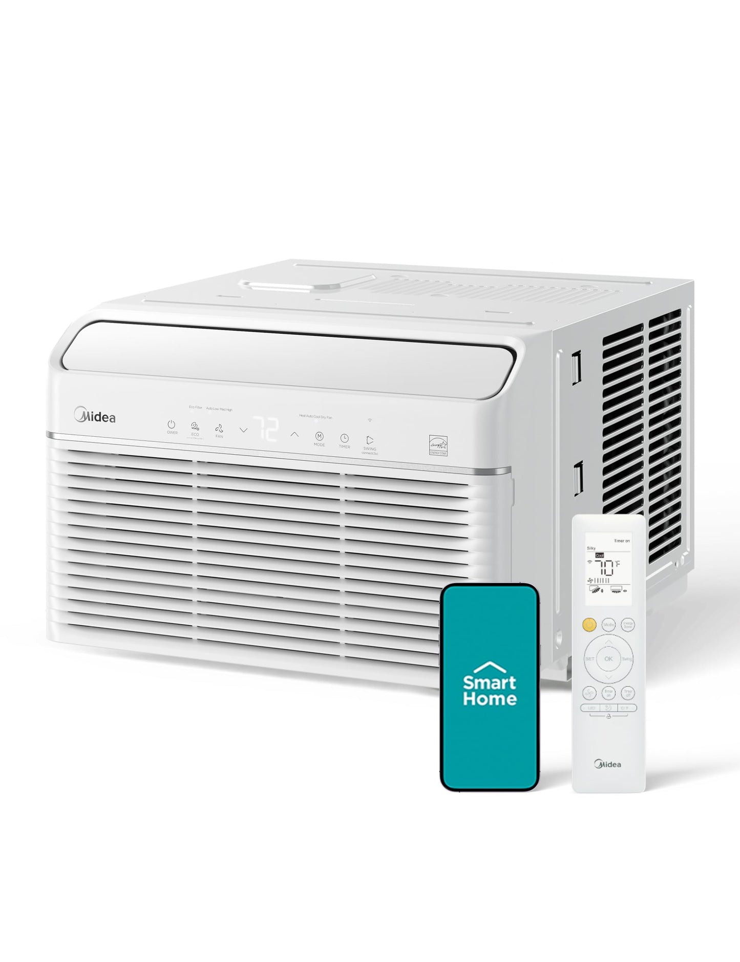 Midea 5,000 BTU EasyCool Small Window Air Conditioner - Cool up to 150 Sq. Ft. with Easy-to-Use Mechanical Controls and Reusable Filter, Perfect for Small Bedroom, Living Room, Home Office