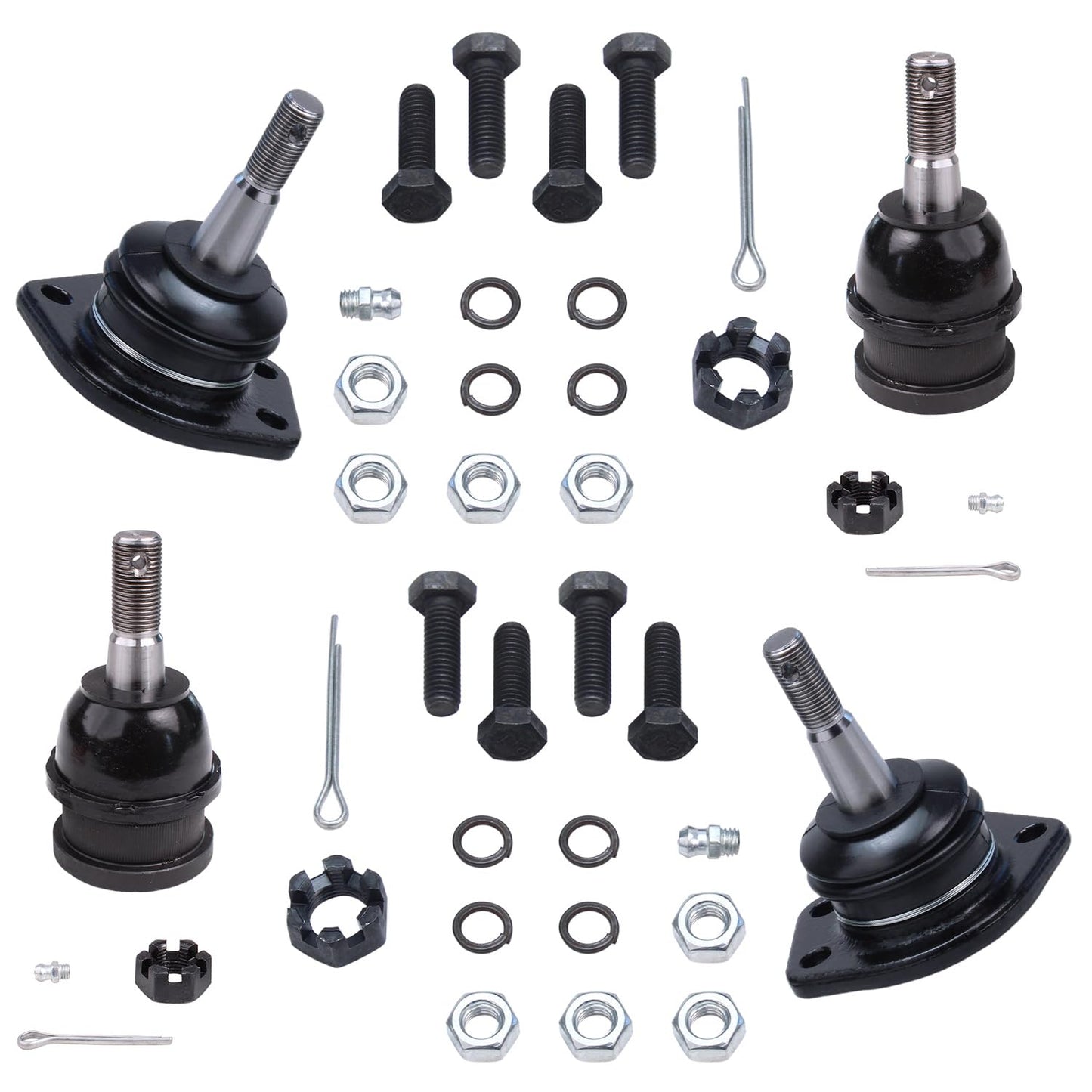 Detroit Axle - 4WD Front 4pc Ball Joints for Ford F-250 F-350 F-450 F-550 Excursion, 4 Upper & Lower Ball Joints Replacement