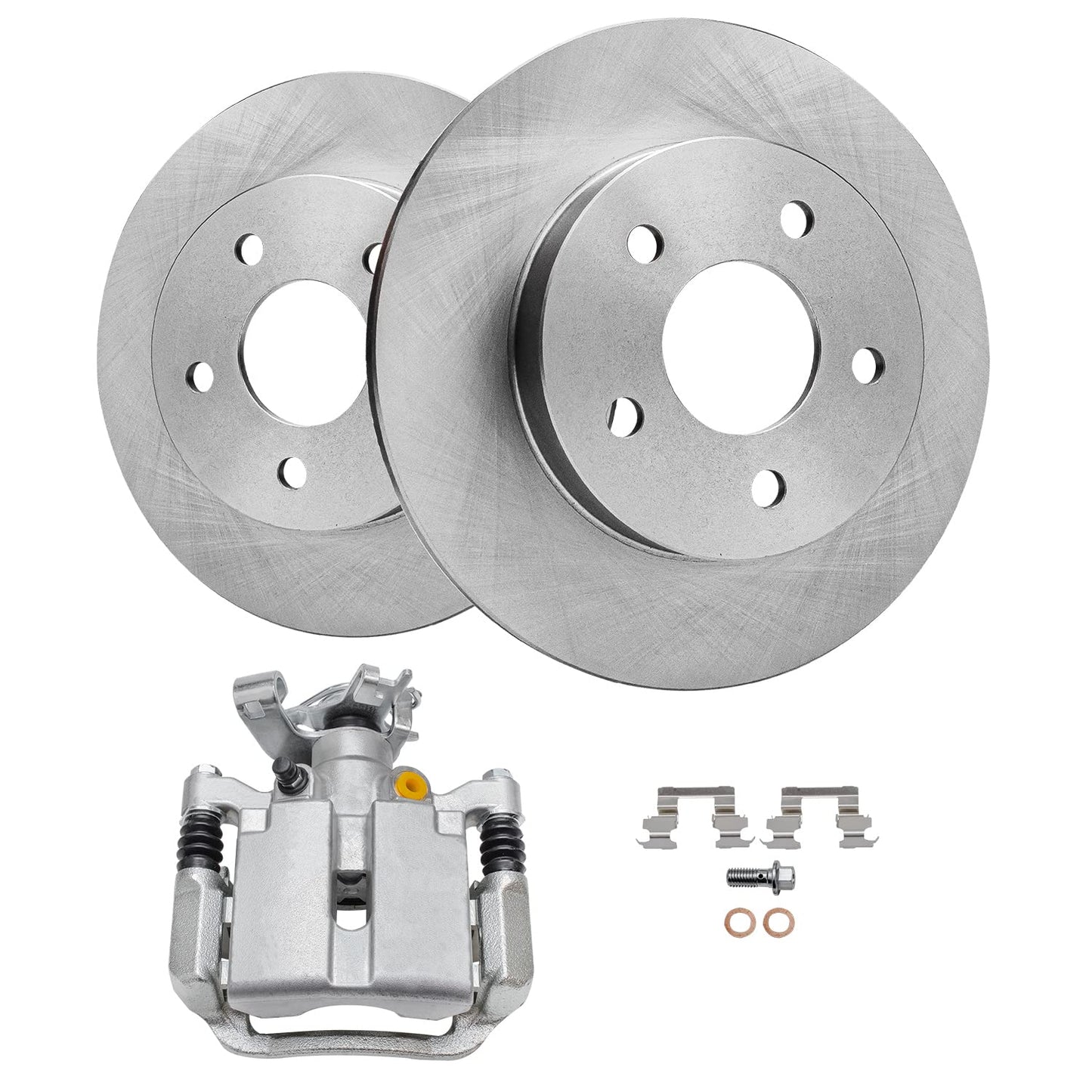 Detroit Axle - Front Brake Kit for 07-17 Toyota Lexus Camry ES350, 08-18 Avalon ES300h, 2008 2009 2010 2011 2012 2013 2014 2015 2016 2017 2018 Replacement Brakes Rotors Ceramic Brake Pads