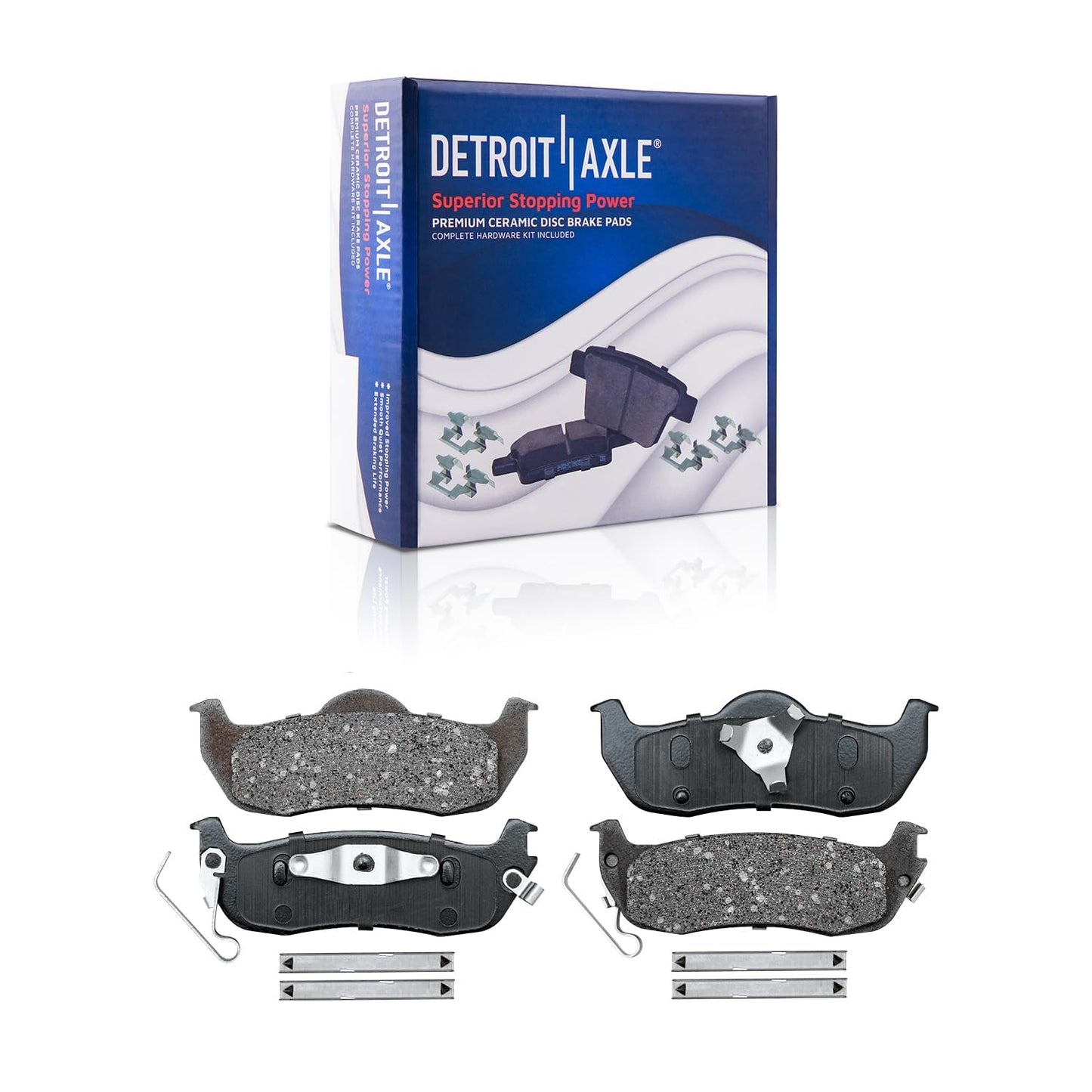 Detroit Axle - Brake Kit for Nissan Pathfinder Murano INFINITI QX60 X35, Disc Rotors Ceramic Pads 2013-2021 Replacement: 12.60" Front and 12.13" Rear Rotor