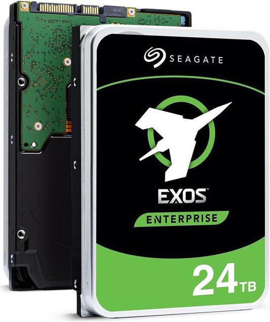 Seagate Exos X24 24TB Enterprise Hard Drive HDD SATA 6Gb/s 512MB Cache 7200 RPM 512e CMR Helium Sealed 3.5in Hard Drive ST24000NM000H