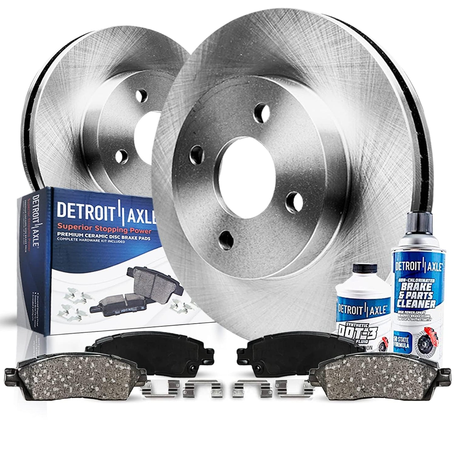 Detroit Axle - 6pc Rear Brake Kit for 2005-2016 Honda CR-V 2010-2018 RDX 2010 2011 2012 2013 2014 2015 2016 Disc Brake Rotors Ceramic Brakes Pads Replacement