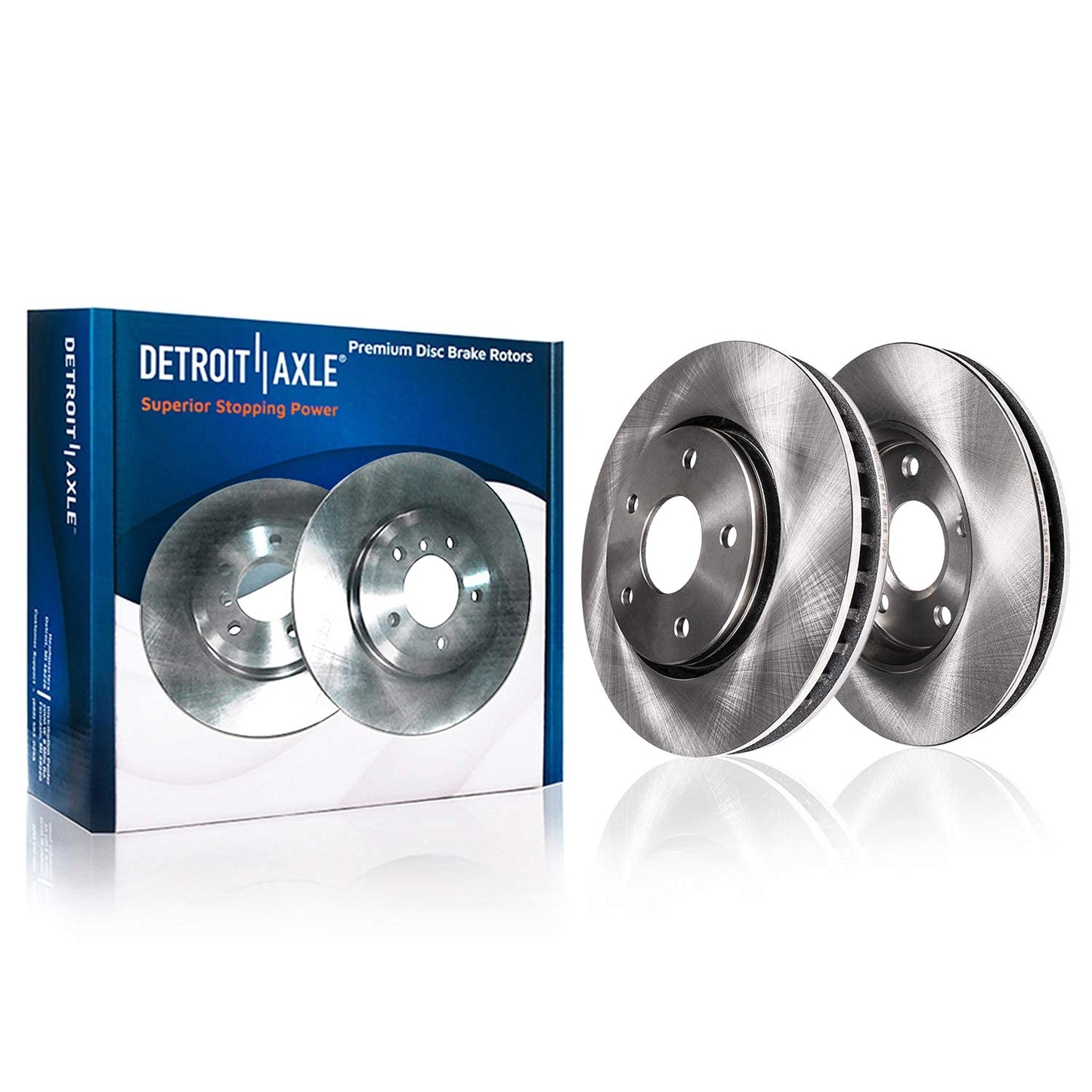 Detroit Axle - Brake Kit for 07-11 Toyota Camry 08-12 Avalon 07-12 Lexus ES350 Replacement 2008 2009 2010 2011, 11.65" inch Front and 11.06" inch Rear Disc Brake Rotors and Ceramic Brakes Pads