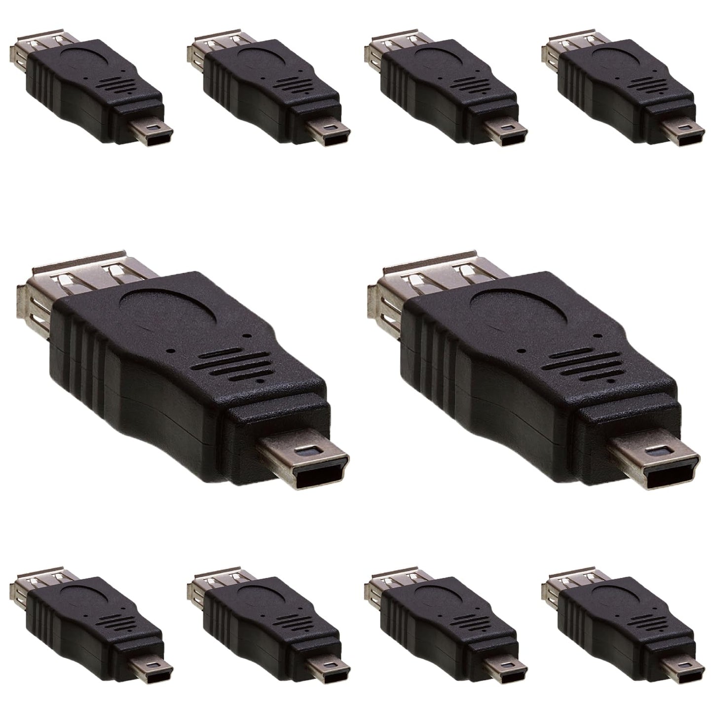 Cmple - 90 Degree USB 3.0 Male to Female Adapter Up Right Angle USB A Plug to Jack Connector Converter Extender for PC Laptop Hard Drive Keyboard Mouse Charger - 10 Pack
