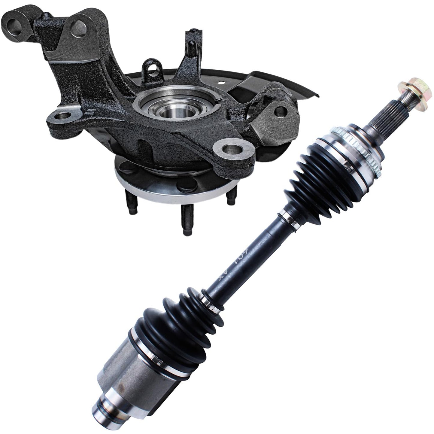 Detroit Axle - 4WD 2 Front CV Axle Shafts for 2007-2020 Chevy Silverado 1500 GMC Sierra Suburban Yukon XL 1500 Tahoe Avalanche Escalade ESV EXT 6 Lugs CV Axle Shafts Assembly Pair Replacement
