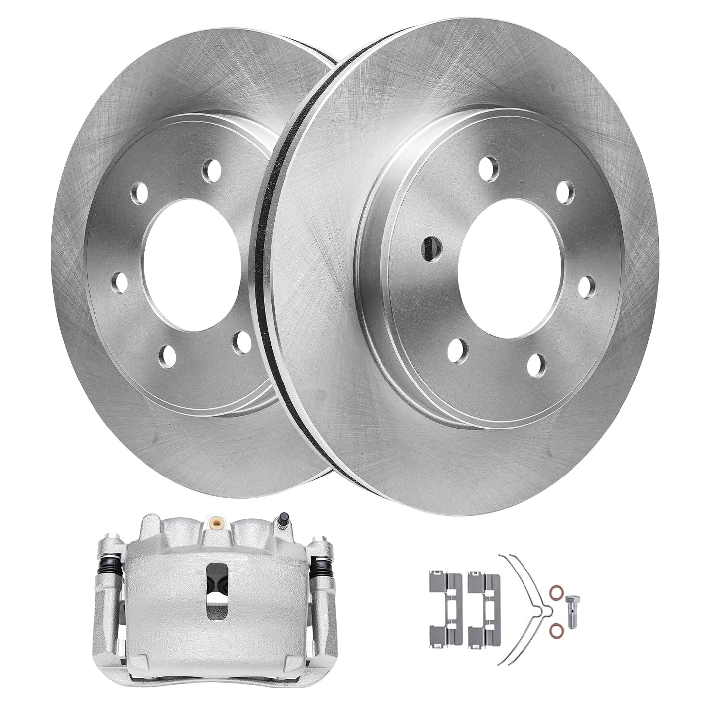 Detroit Axle - Front Brake Kit for 07-17 Toyota Lexus Camry ES350, 08-18 Avalon ES300h, 2008 2009 2010 2011 2012 2013 2014 2015 2016 2017 2018 Replacement Brakes Rotors Ceramic Brake Pads