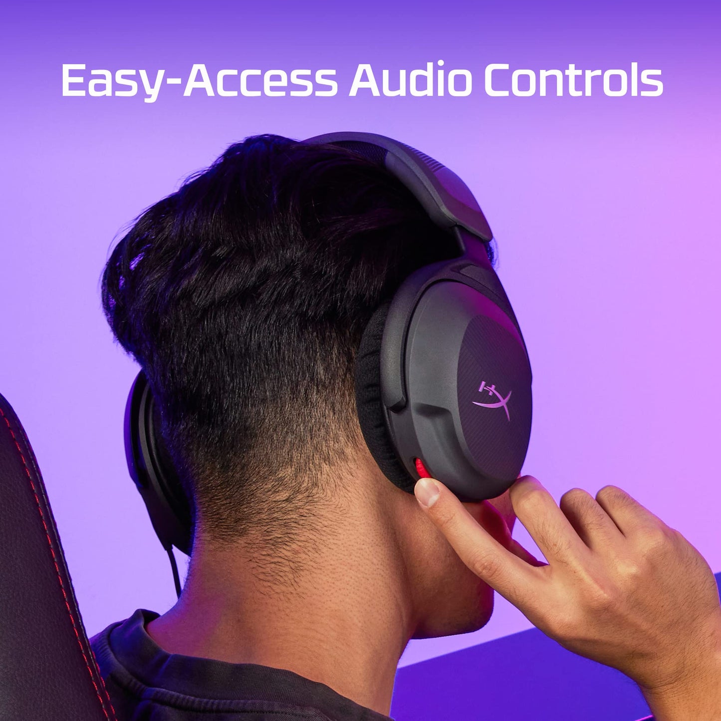 HyperX Cloud Stinger 2 – Gaming Headset, DTS Headphone:X Spatial Audio, Lightweight Over-Ear Headset with mic, Swivel-to-Mute Function, 50mm Drivers, PC Compatible, Black