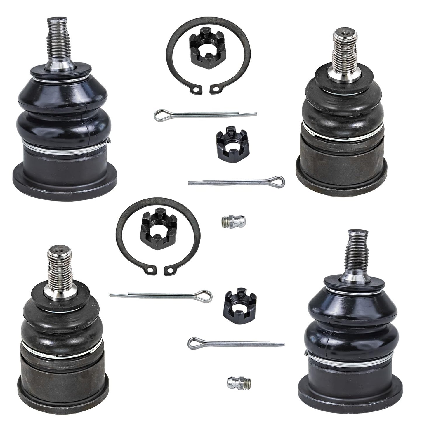 Detroit Axle - 4WD Front 4pc Ball Joints for Ford F-250 F-350 F-450 F-550 Excursion, 4 Upper & Lower Ball Joints Replacement