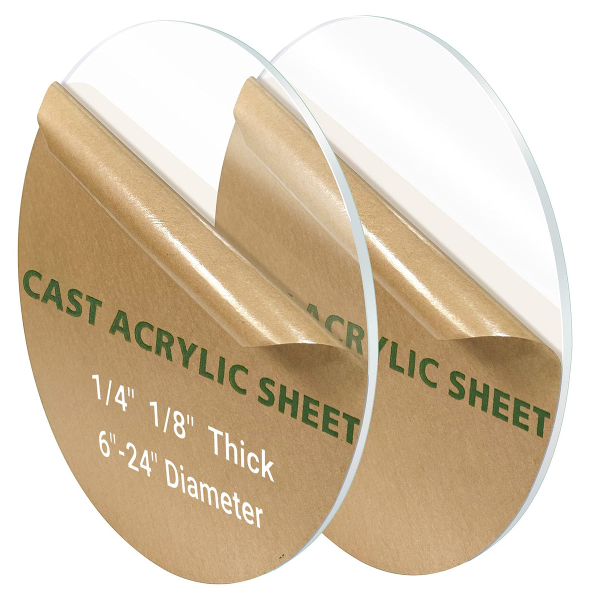 4 Pieces 1/8" Round Plexiglass Sheet, 6 Inch Diameter Clear Acrylic Circle, Cake Disk Acrylic Sheet, Plexiglass Table Top, Round Acrylic Backdrop