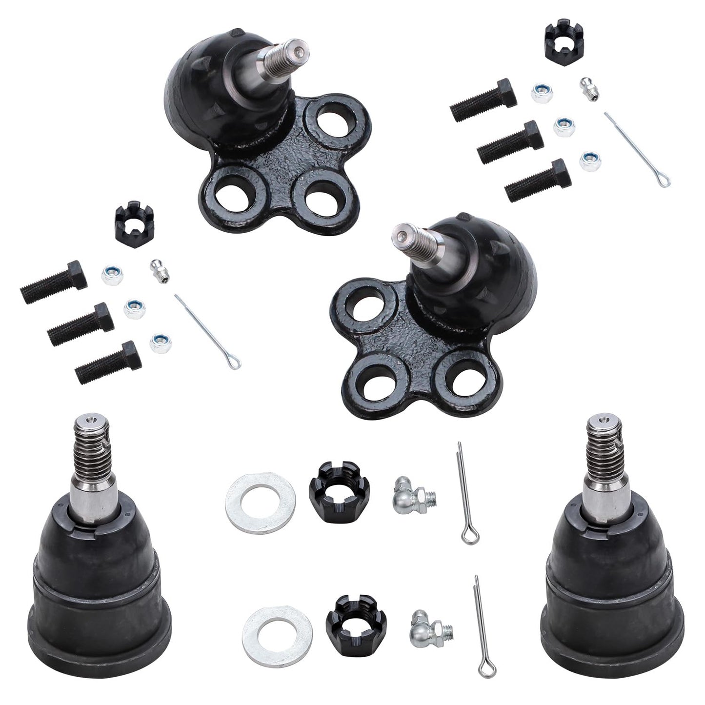 Detroit Axle - 4WD Front 4pc Ball Joints for Ford F-250 F-350 F-450 F-550 Excursion, 4 Upper & Lower Ball Joints Replacement