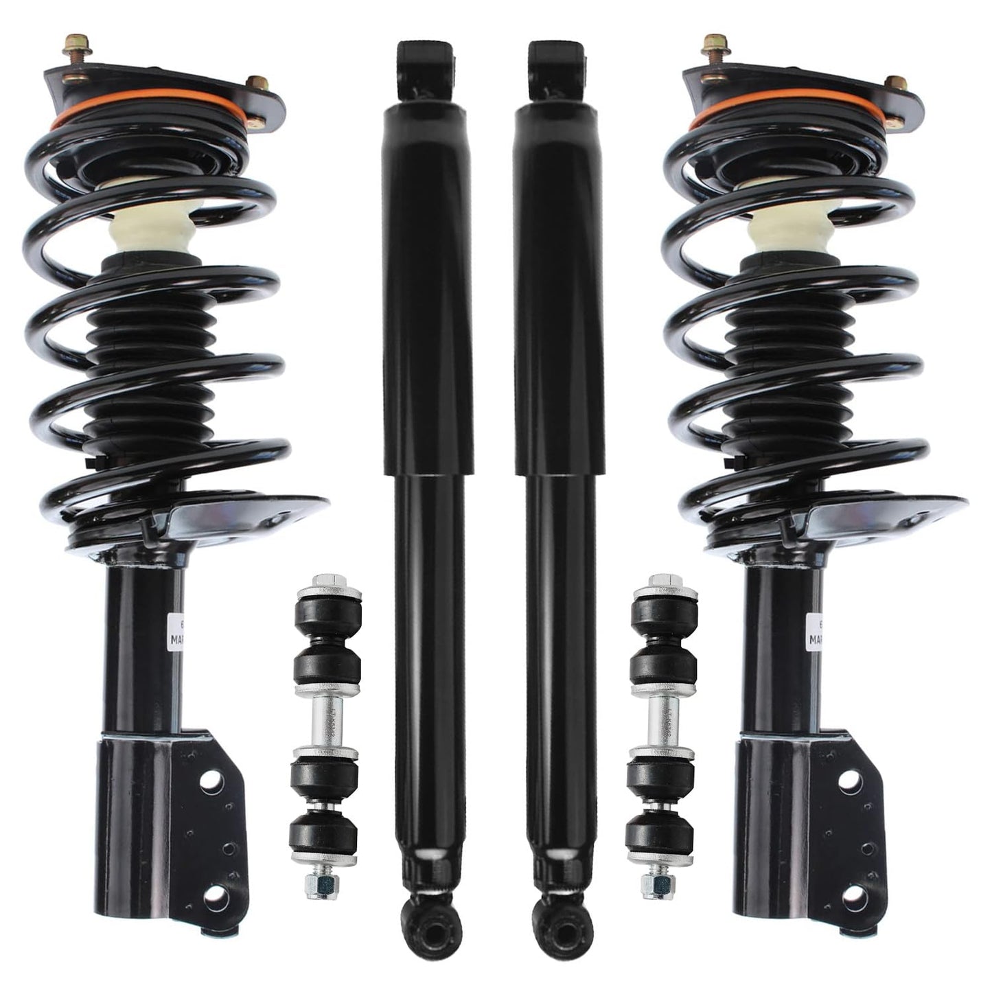 Detroit Axle - 6pc Struts Shocks Kit for 2014-2018 Chevy Silverado 1500 GMC Sierra 1500, 2 Front Struts w/Coil Springs 2 Sway Bars 2 Rear Shock Absorbers 2015 2016 2017 Replacement Suspension