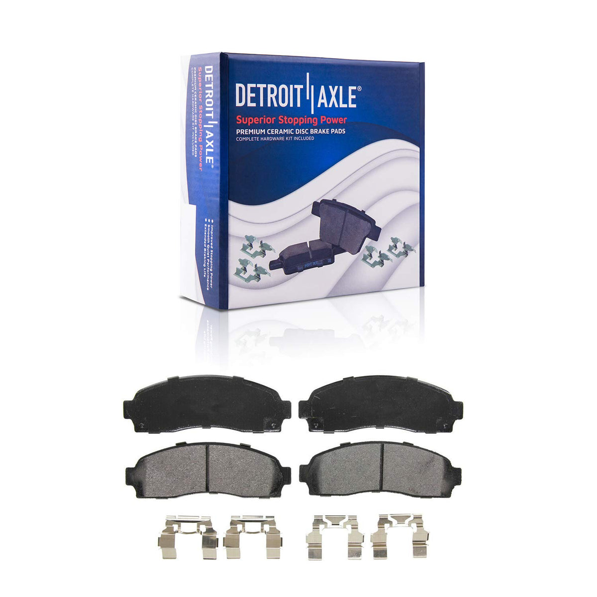 Detroit Axle - Rear Brake Rotors Pads for 2019-2026 Chevy Silverado 1500