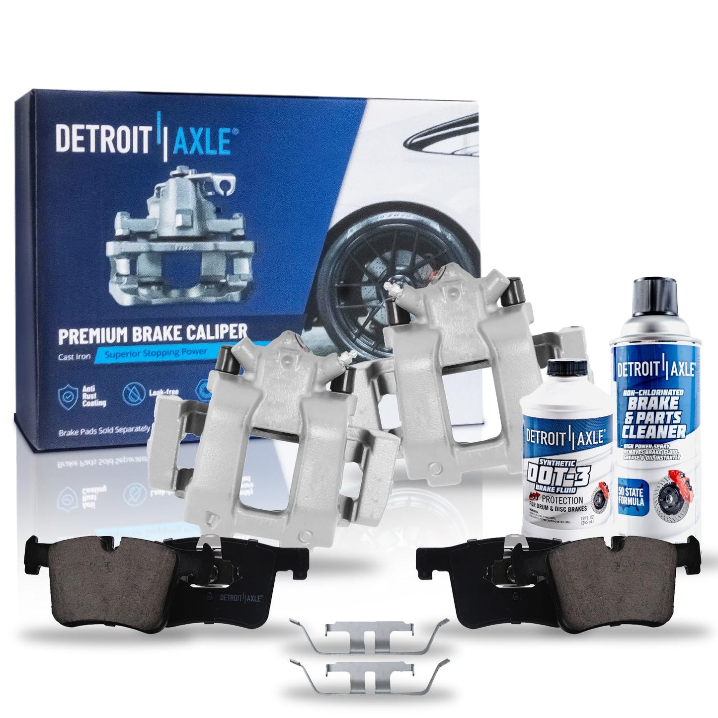 Detroit Axle - Kit de freno delantero para Chrysler 200 Sebring Dodge Avenger Caliber Jeep Compass Patriot Rotores de freno de cerámica Reemplazo de pastillas de freno : rotores delanteros de 11.57