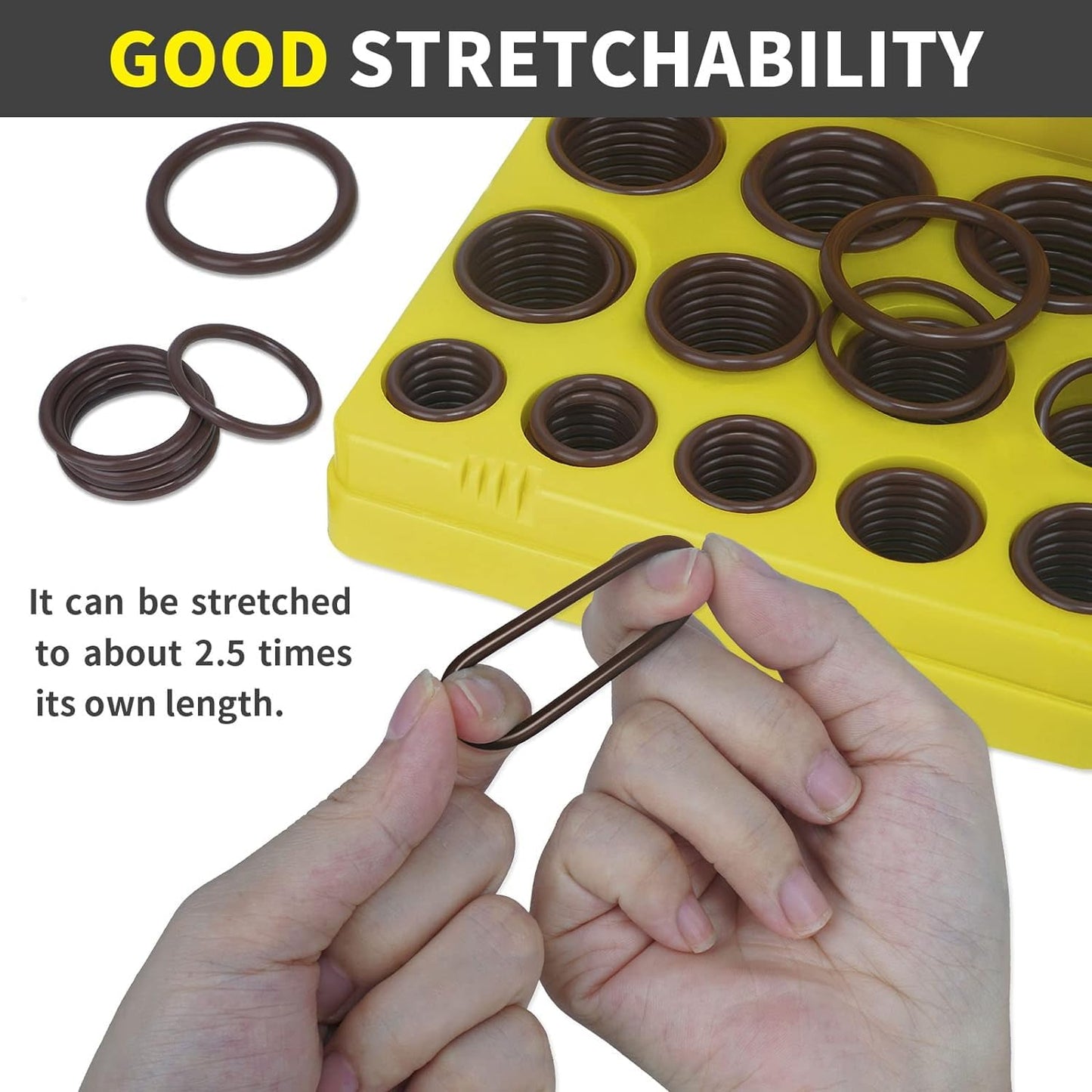 ZDBB 1010 Pcs Rubber O Rings Kit 22 Size Universal O-Ring Assortment Set for Automotive Faucet Pressure Washers Plumbing Sealing Repair,Air or Gas Connections,Resist Oil and Heat