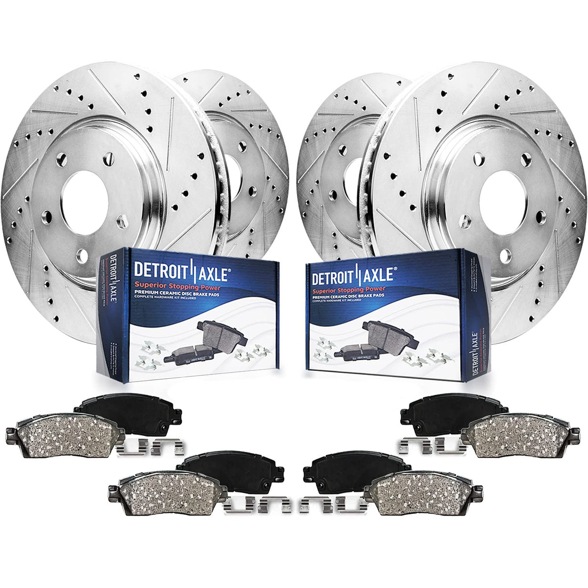 Detroit Axle - Brake Kit for 12-17 Toyota Camry 13-18 Avalon Lexus ES350