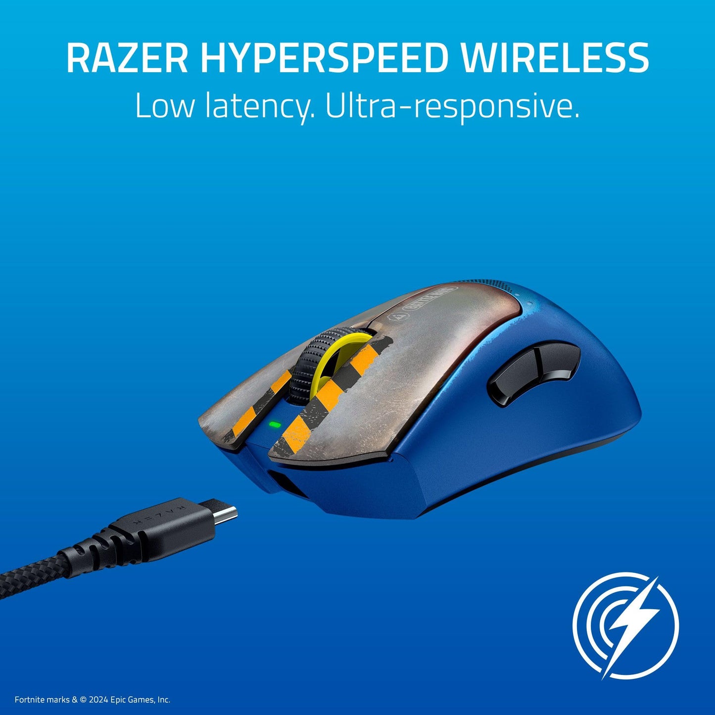 Razer DeathAdder V3 Pro - Black Ultra-lightweight Wireless Ergonomic Esports Mouse - Optical - Cable/Wireless - Radio Frequency - 2.40 GHz - Rechargeable - Black - USB - 30000 dpi - Scroll Wheel - 5 B