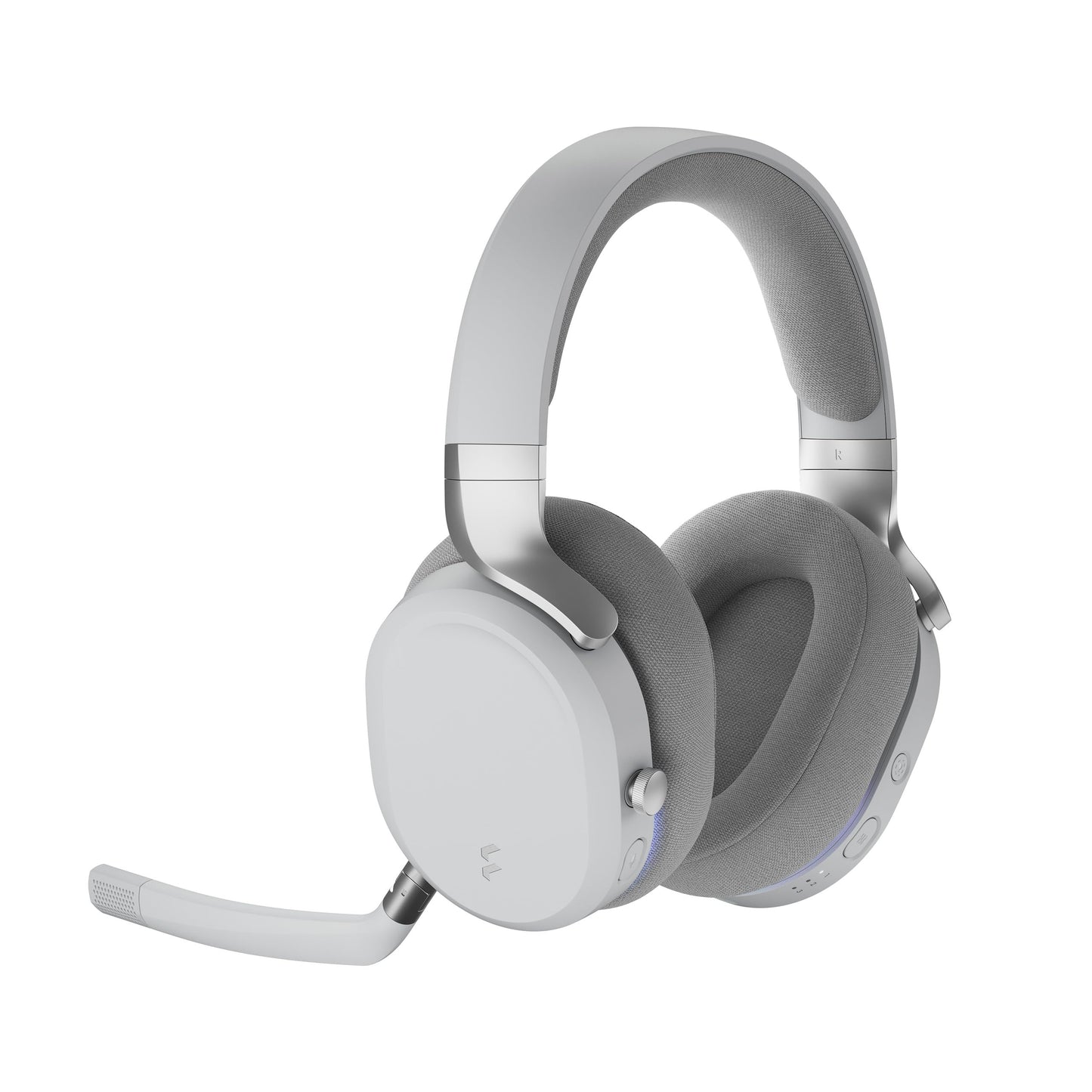 Fractal Design Scape Dark - Wireless PC Gaming Headset - Detachable Flip-to-Mute Microphone with Noise Cancellation - Battery Life Up to 40 Hours - Configurable Ambient Lighting - Black