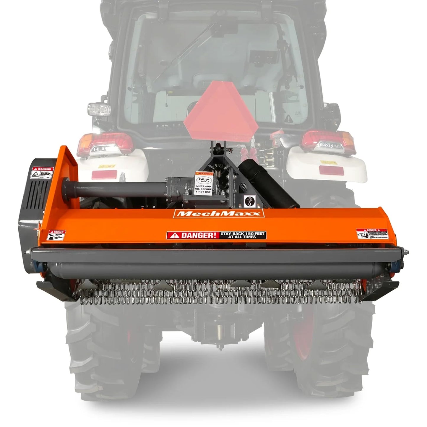 MechMaxx 60'' inch PTO Powered 3 Point Standard Duty Flail Mower for 15-35hp Tractor, NOT Suitable for Quick Hitch, Model EFS60 Orange